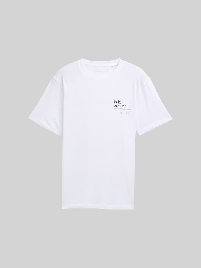 Tee shirt avec imprimé par Denim Male, White