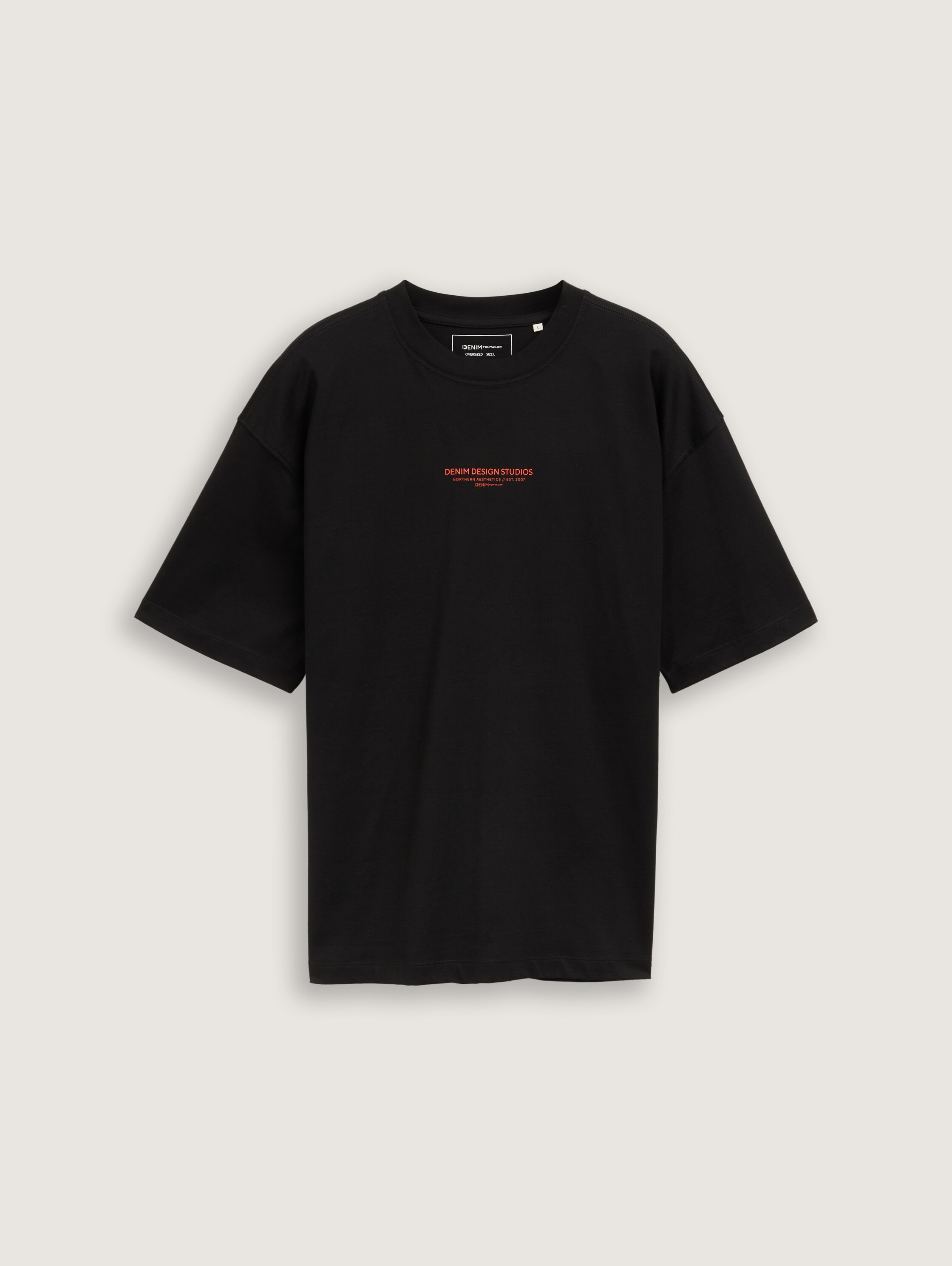 Oversize T-Shirt mit Rücken-Print - black - 