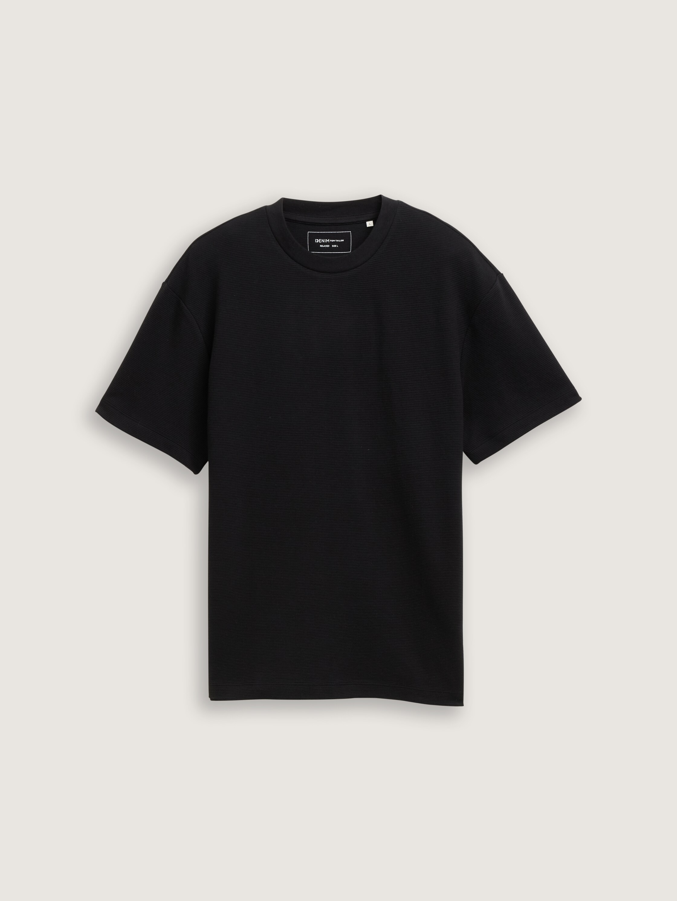 Relaxed Fit T-Shirt aus Baumwolle - black - 