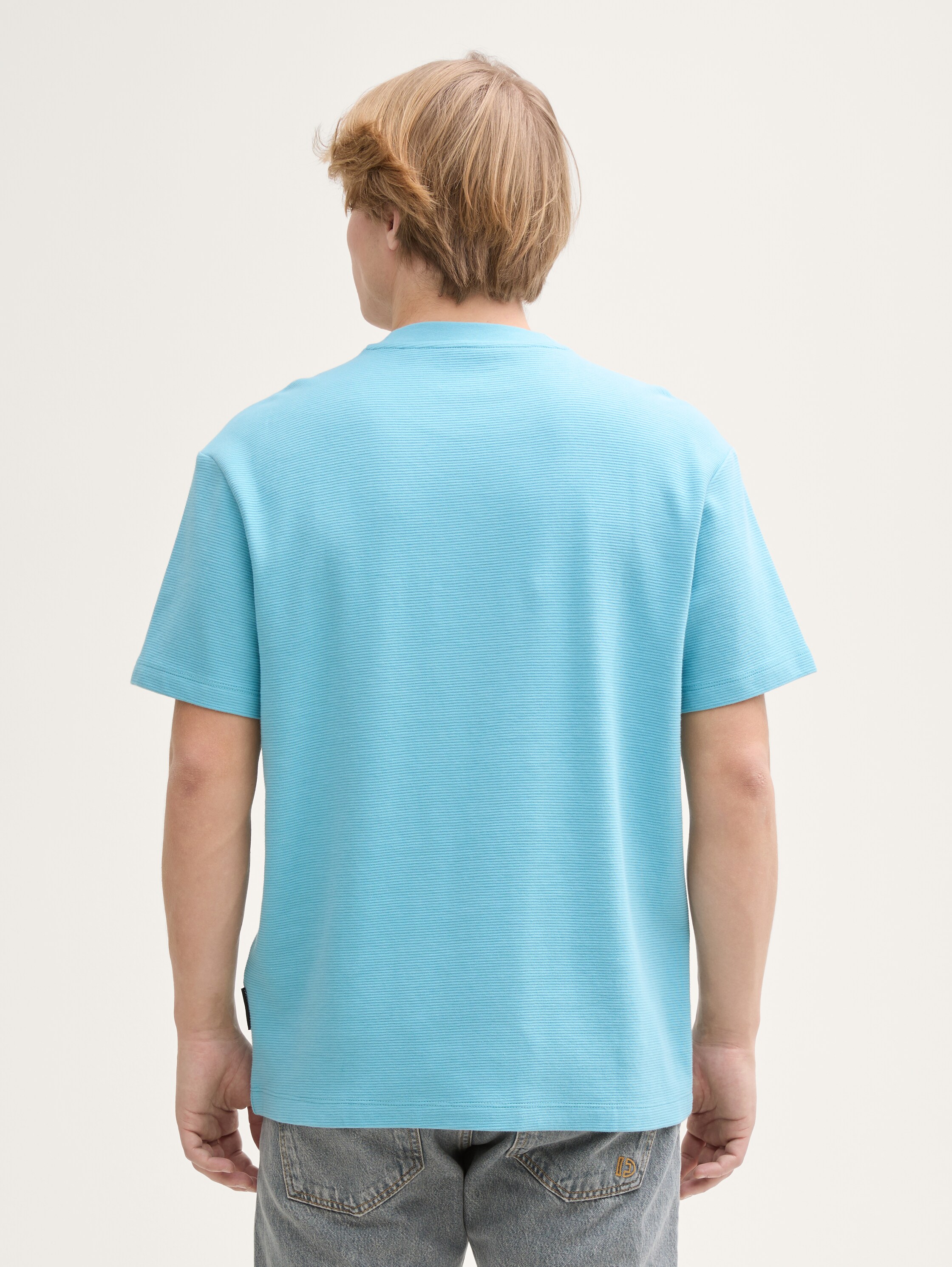 Relaxed Fit T-Shirt aus Baumwolle - dusty_blue - 