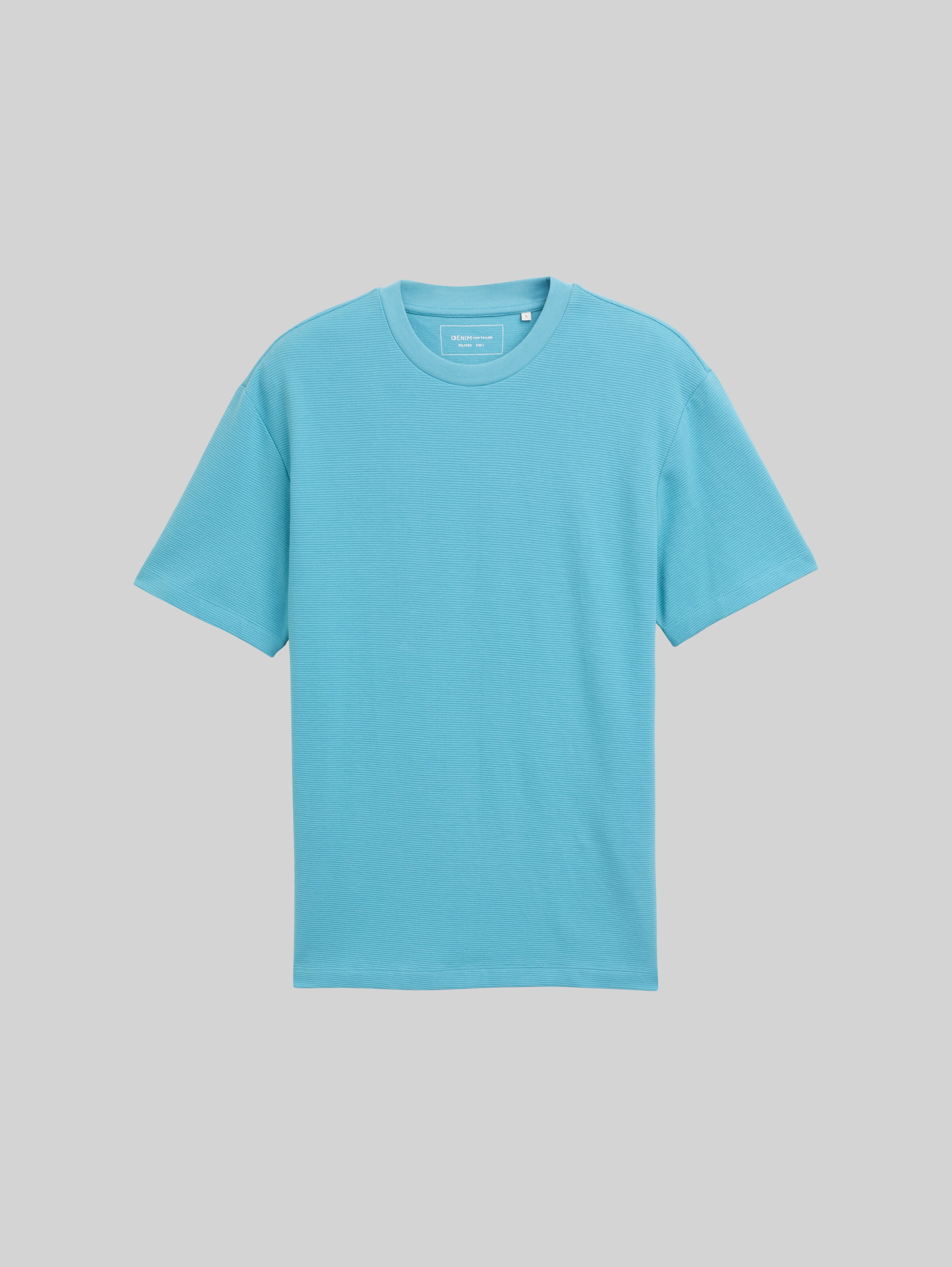 TOM TAILOR Denim Herren T-Shirt Relaxed Fit Mit Batik-Print – Lässiges Basic Aus Baumwolle