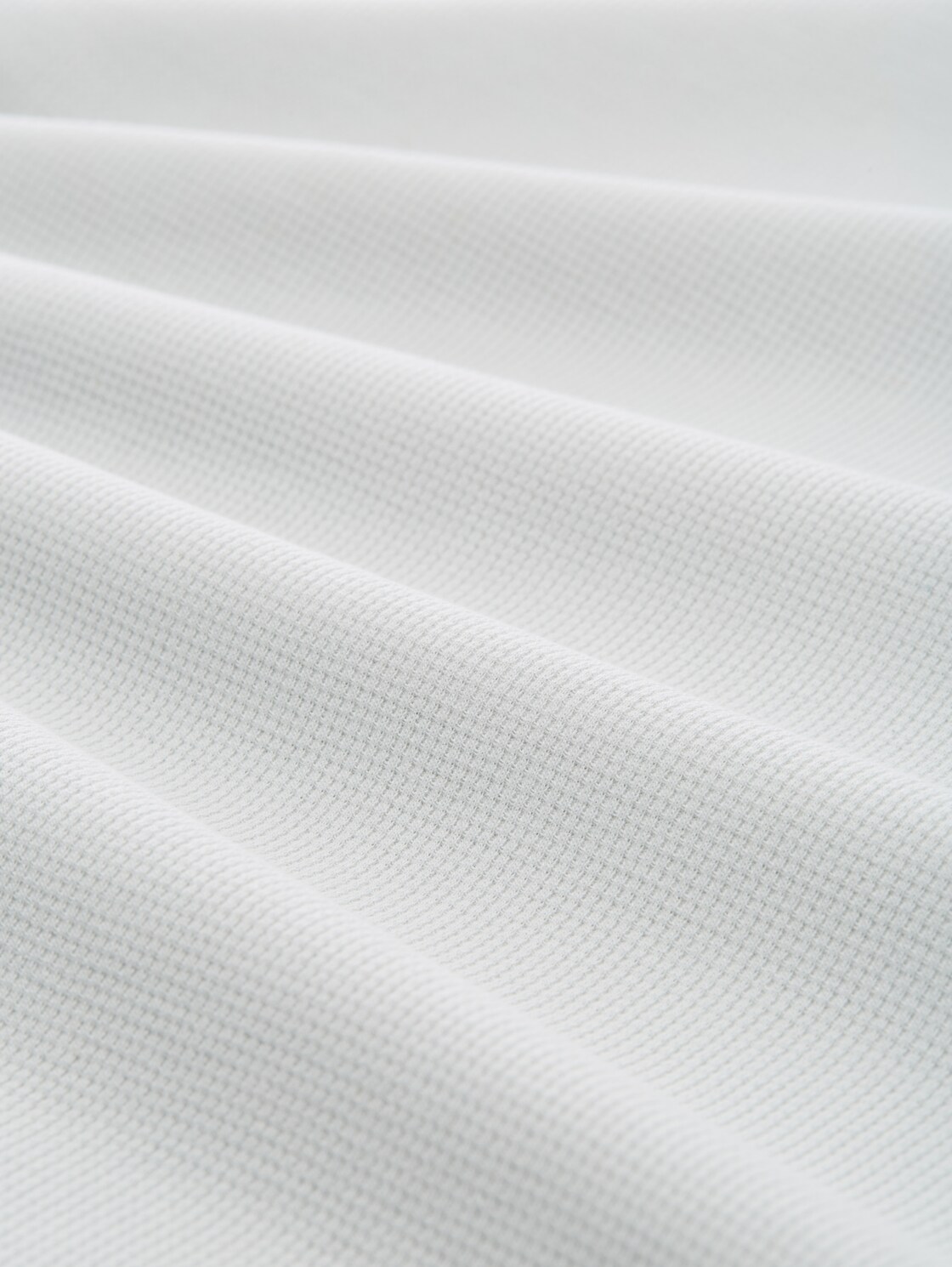 Henley T-Shirt in Waffelstruktur - Chalk Grey - Material-Ansicht