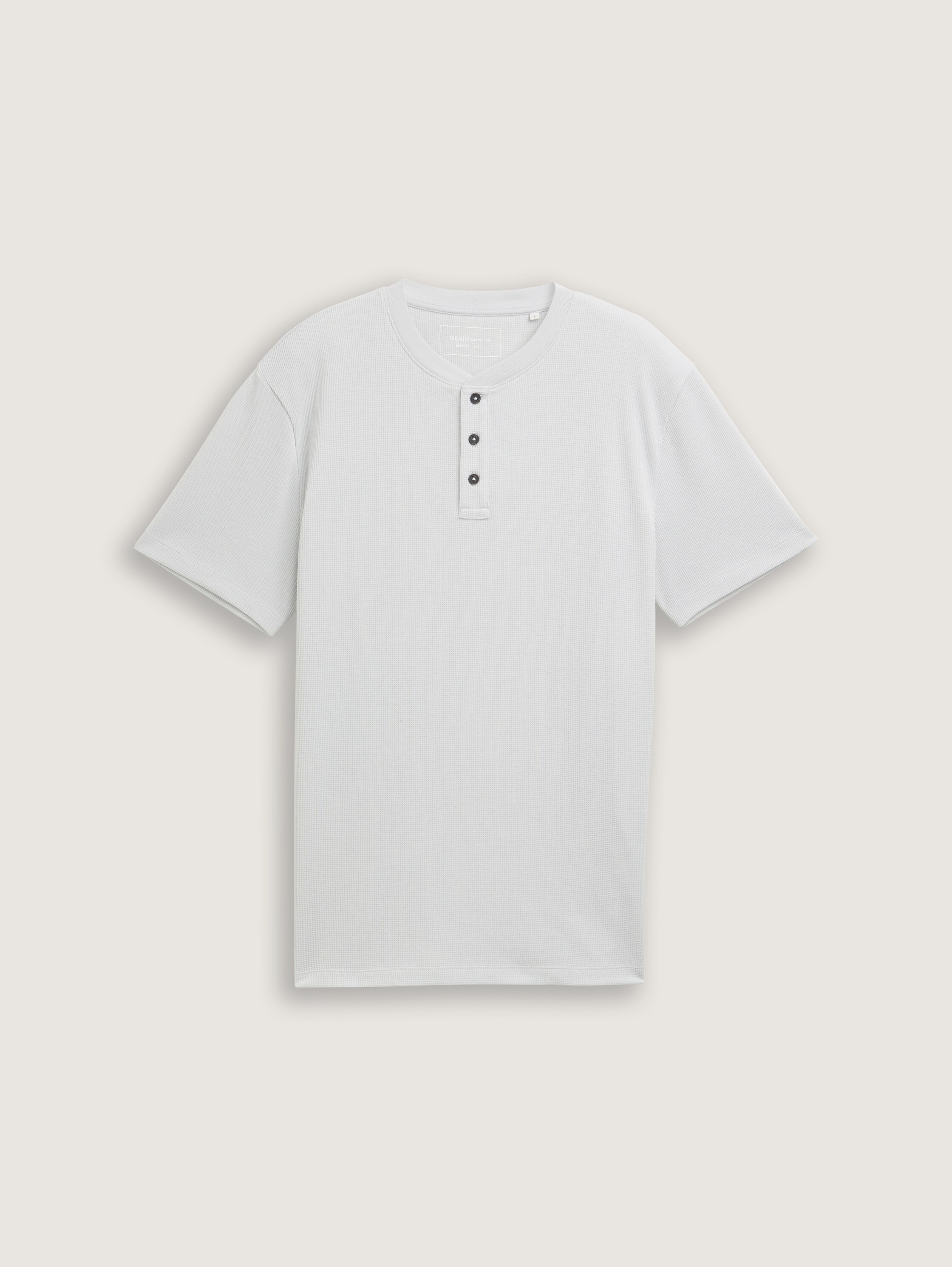 Henley T-Shirt in Waffelstruktur - chalk_grey - 