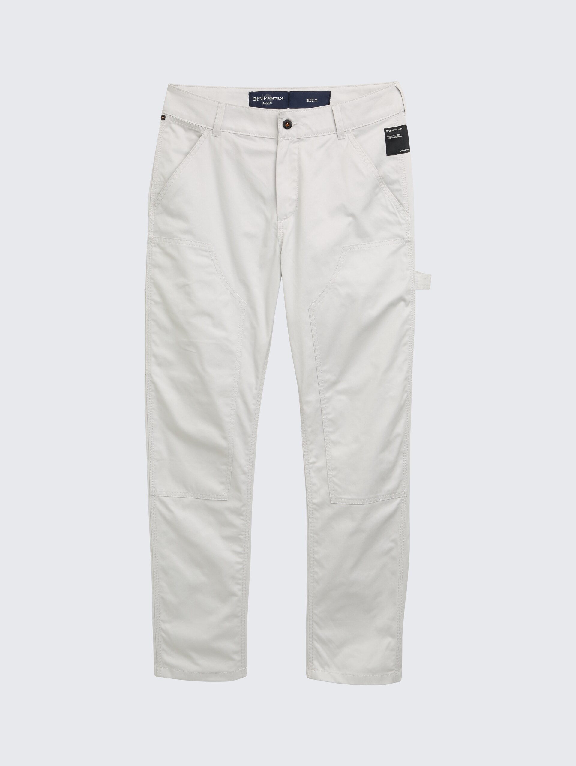 Loose Fit Utility Hose - Chalk Grey - Vorder-Produkt-Ansicht