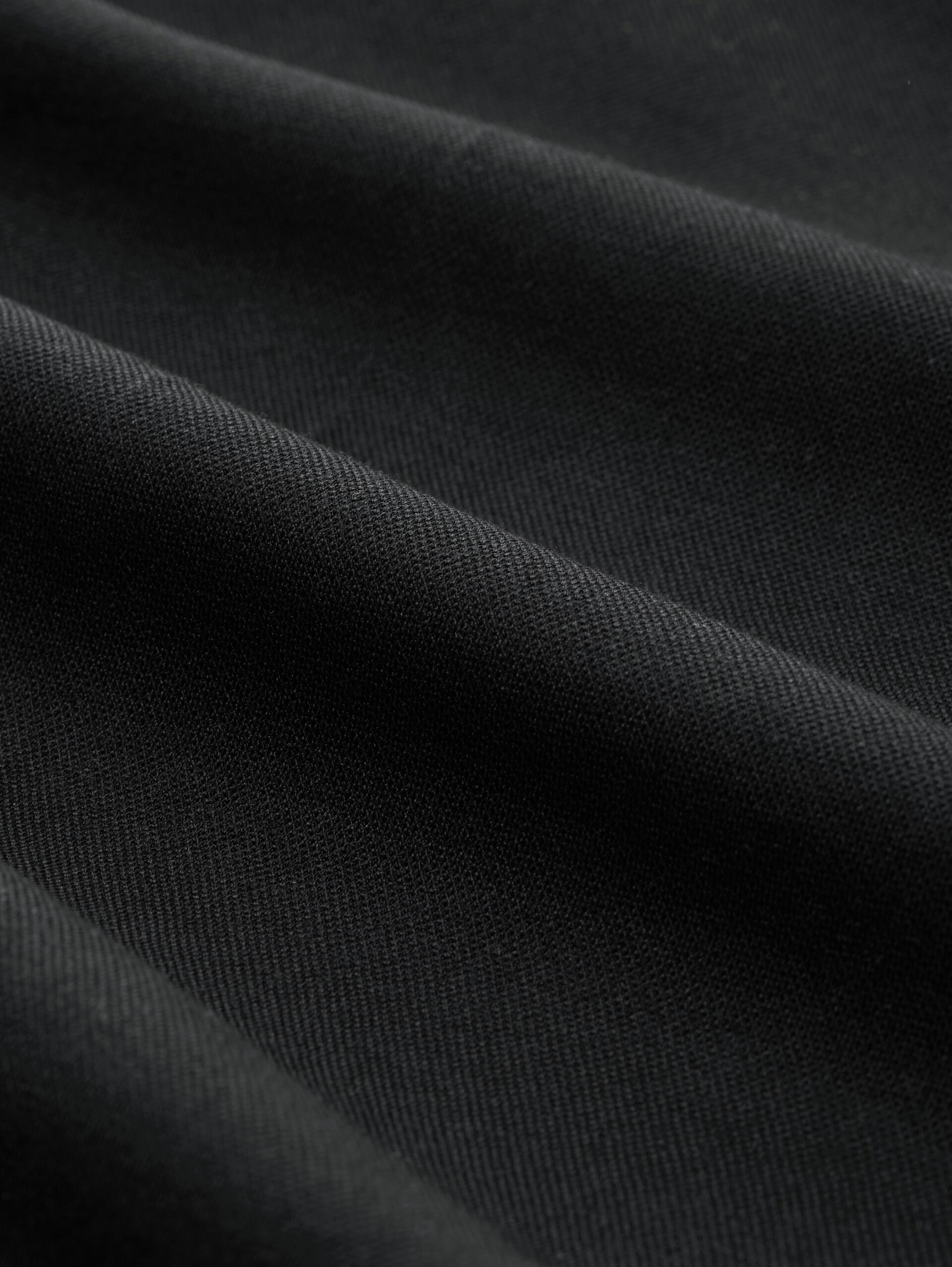 Loose Fit Piqué Hose - Black - Material-Ansicht