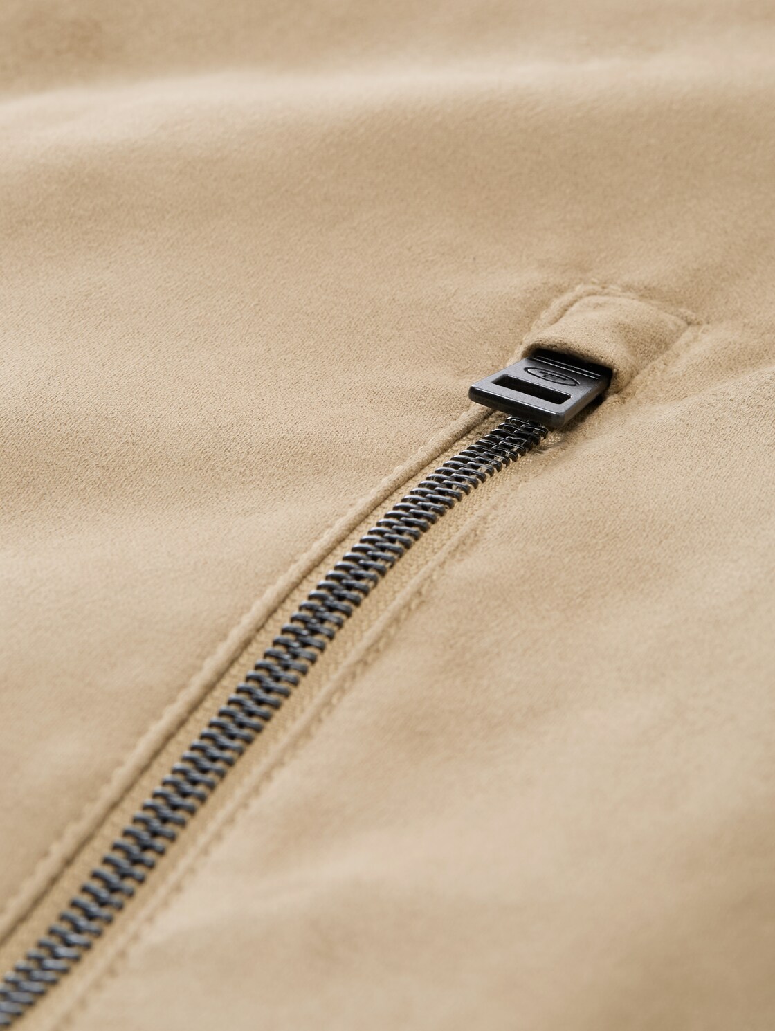Bomberjacke in Wildleder-Optik - Cement Beige - Produkt-Detail-Ansicht
