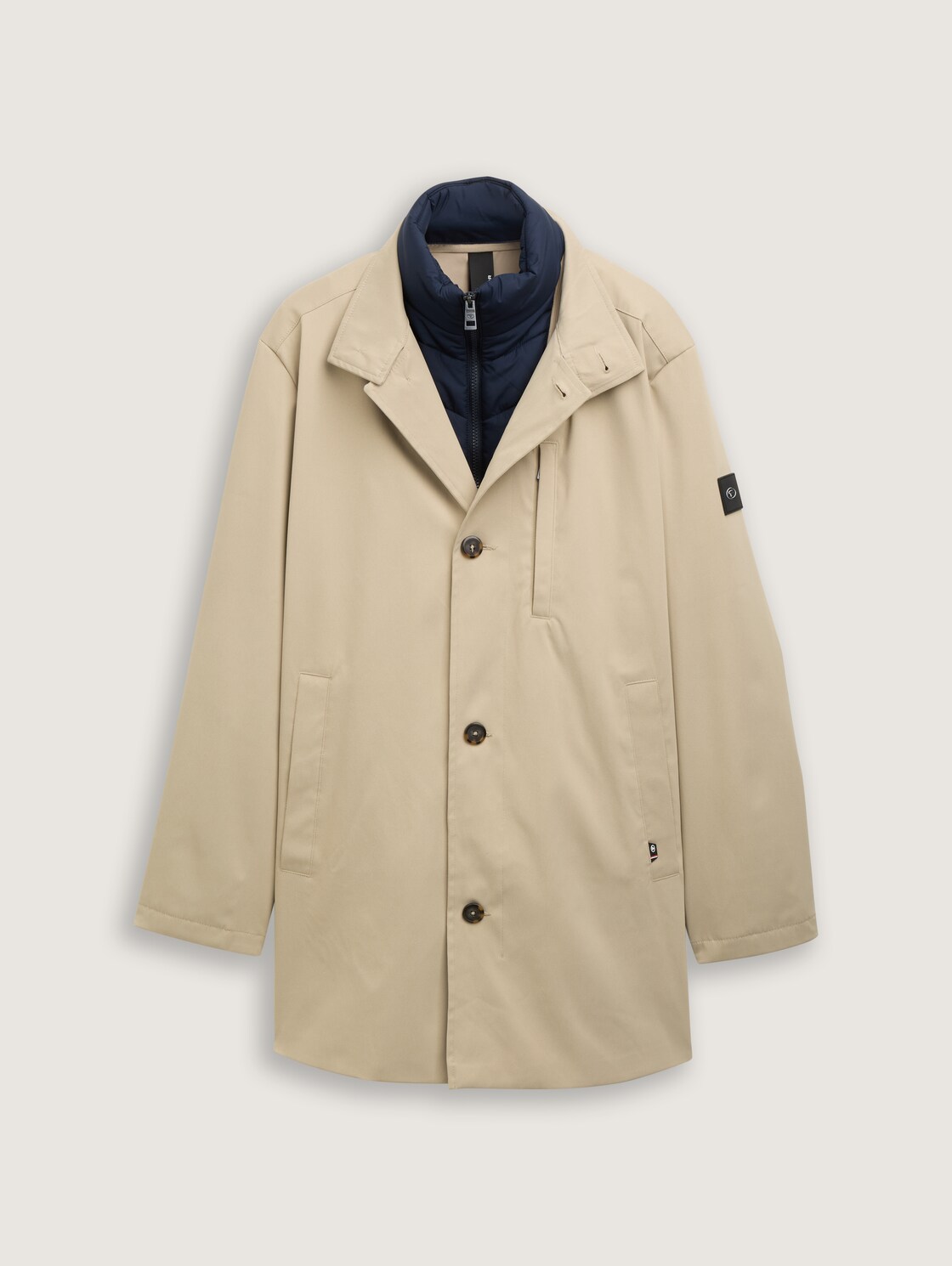 2-in-1 Mantel mit herausnehmbarem Einsatz - Cement Beige - Vorder-Produkt-Ansicht