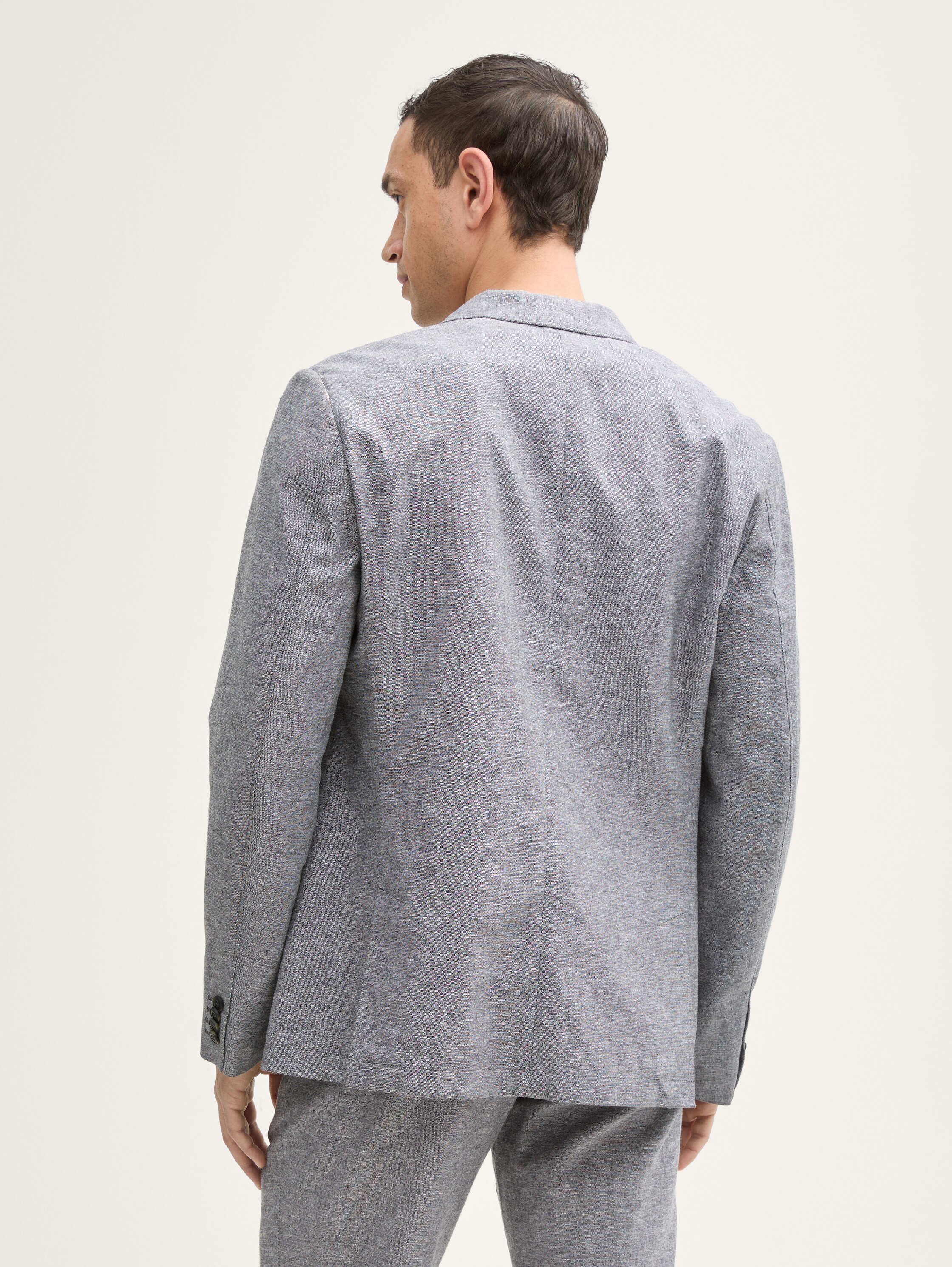 Sakko mit Leinenanteil - tarmac_grey_chambray - 