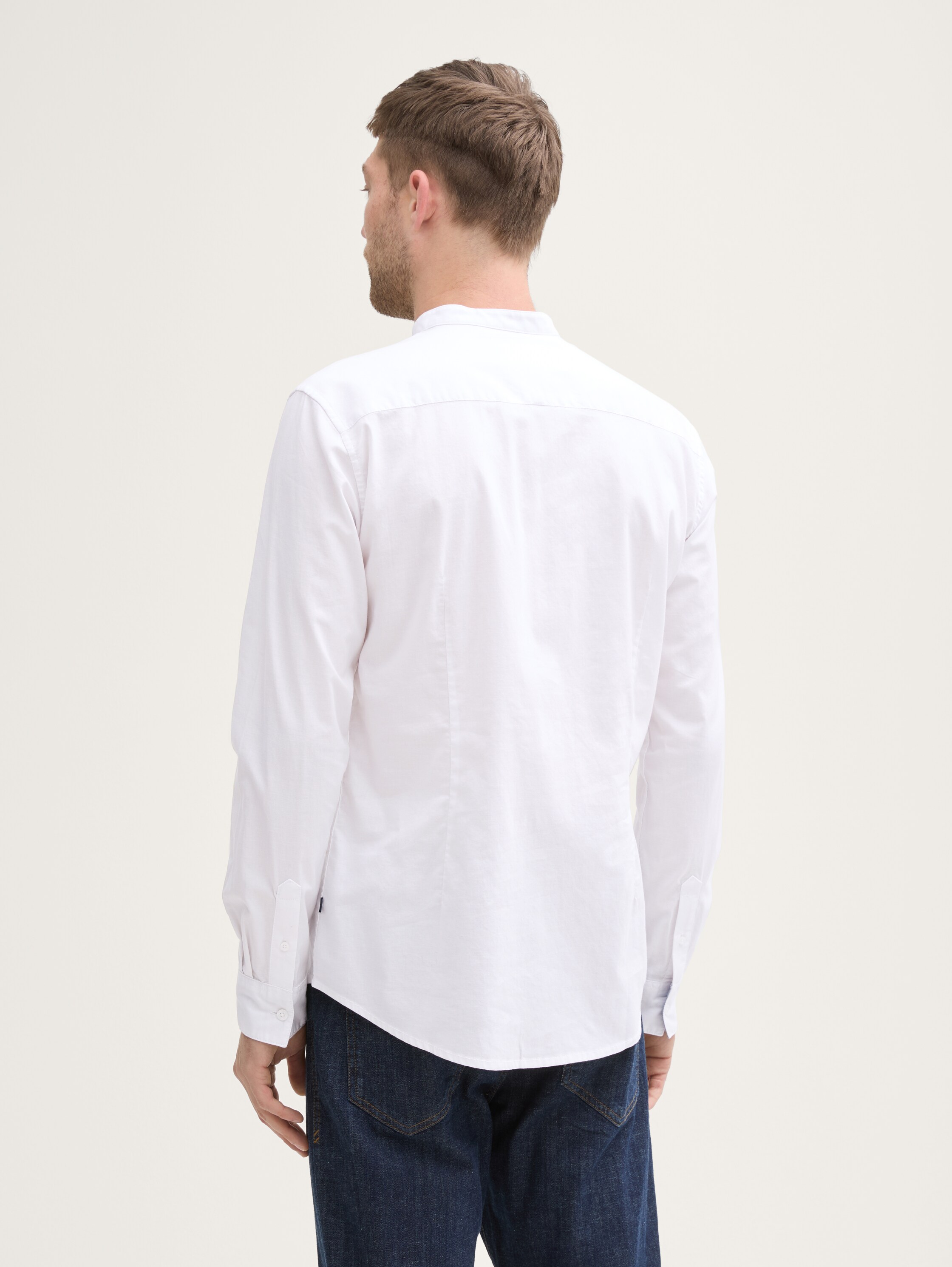 Fitted Oxford Hemd mit Brusttasche - white - 