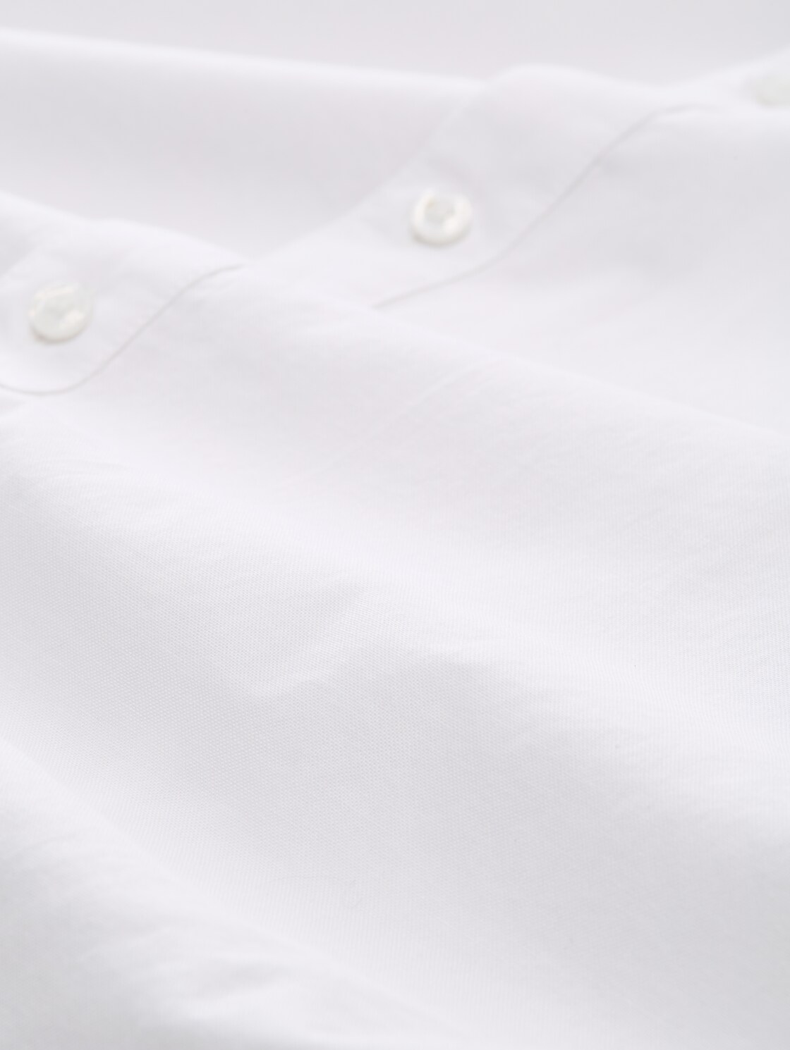 Fitted Oxford shirt with breast pocket - White - Material view