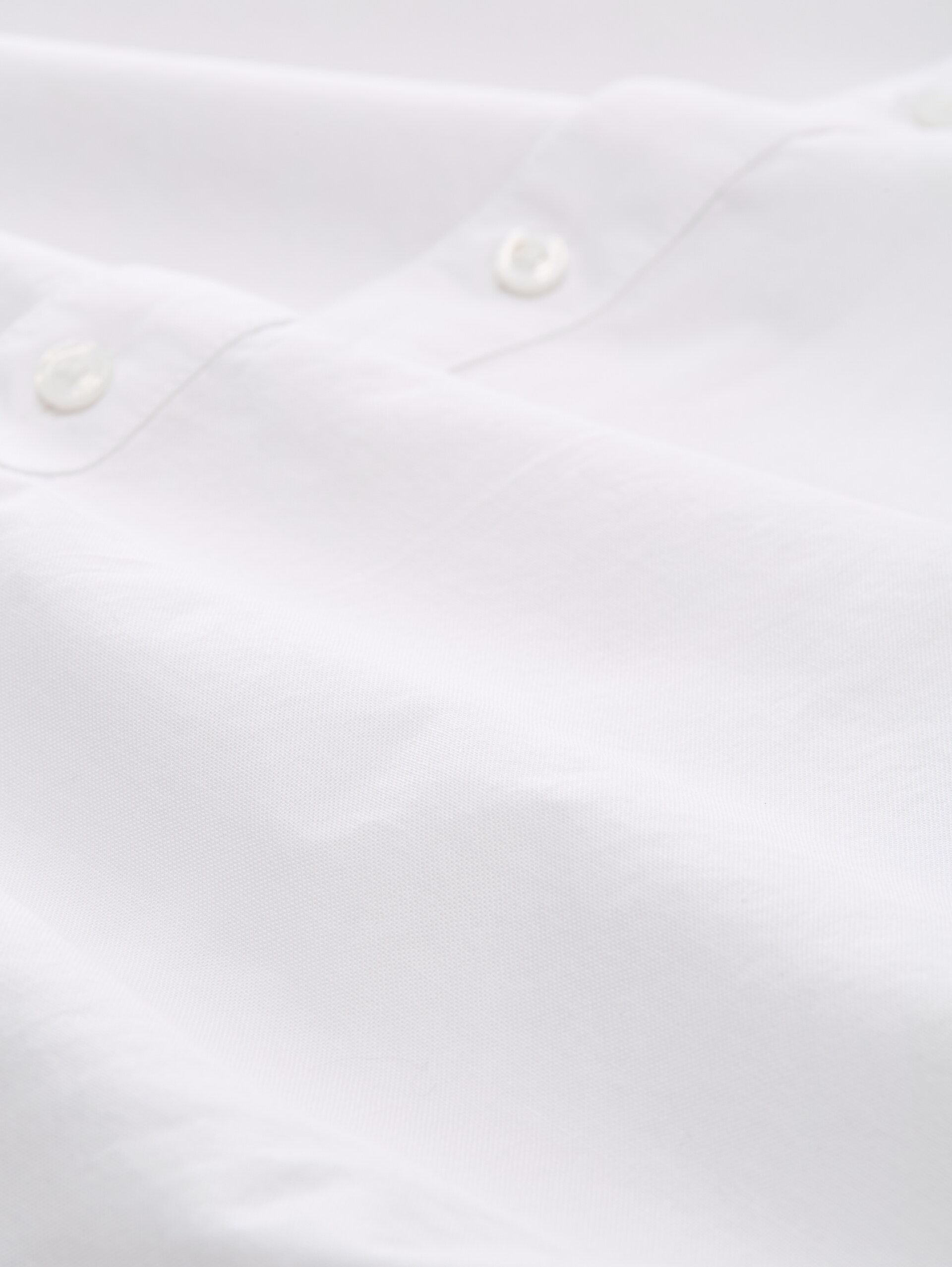 Fitted Oxford Hemd mit Brusttasche - White - Material-Ansicht