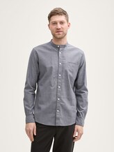 Fitted Oxford Hemd mit Brusttasche - navy chambray - Ausschnitt Model-Vorderansicht