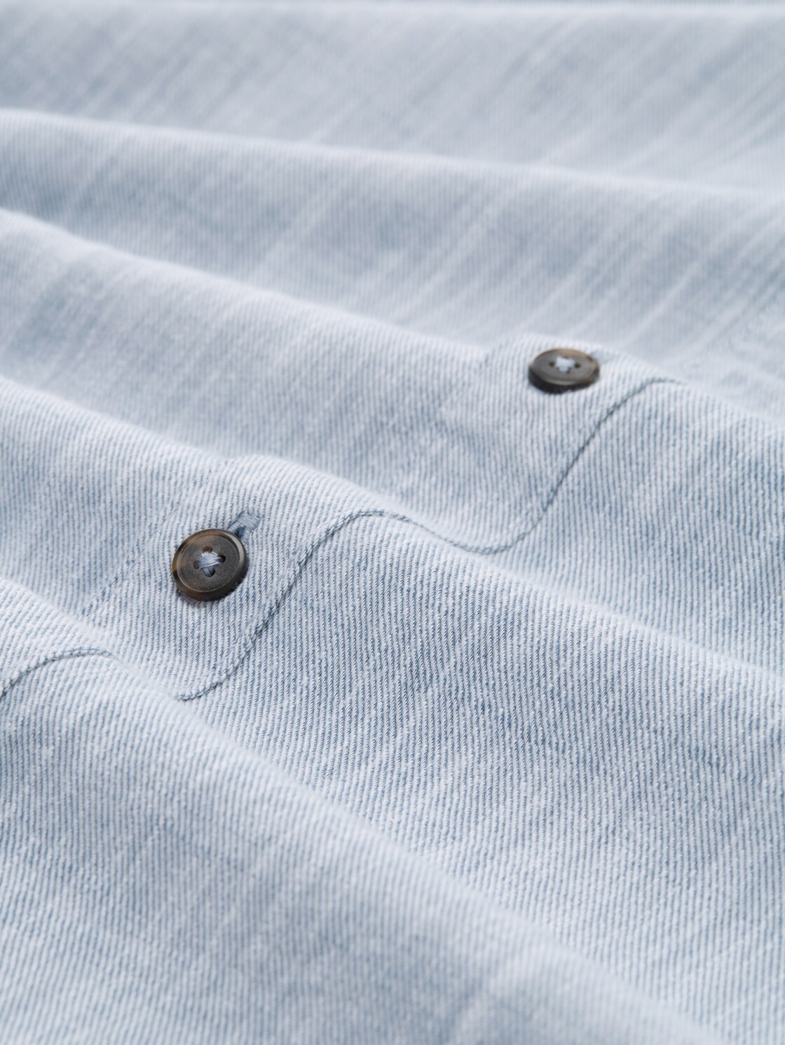 Regular Fit Hemd mit Brusttasche - white blue twill structure - Material-Ansicht