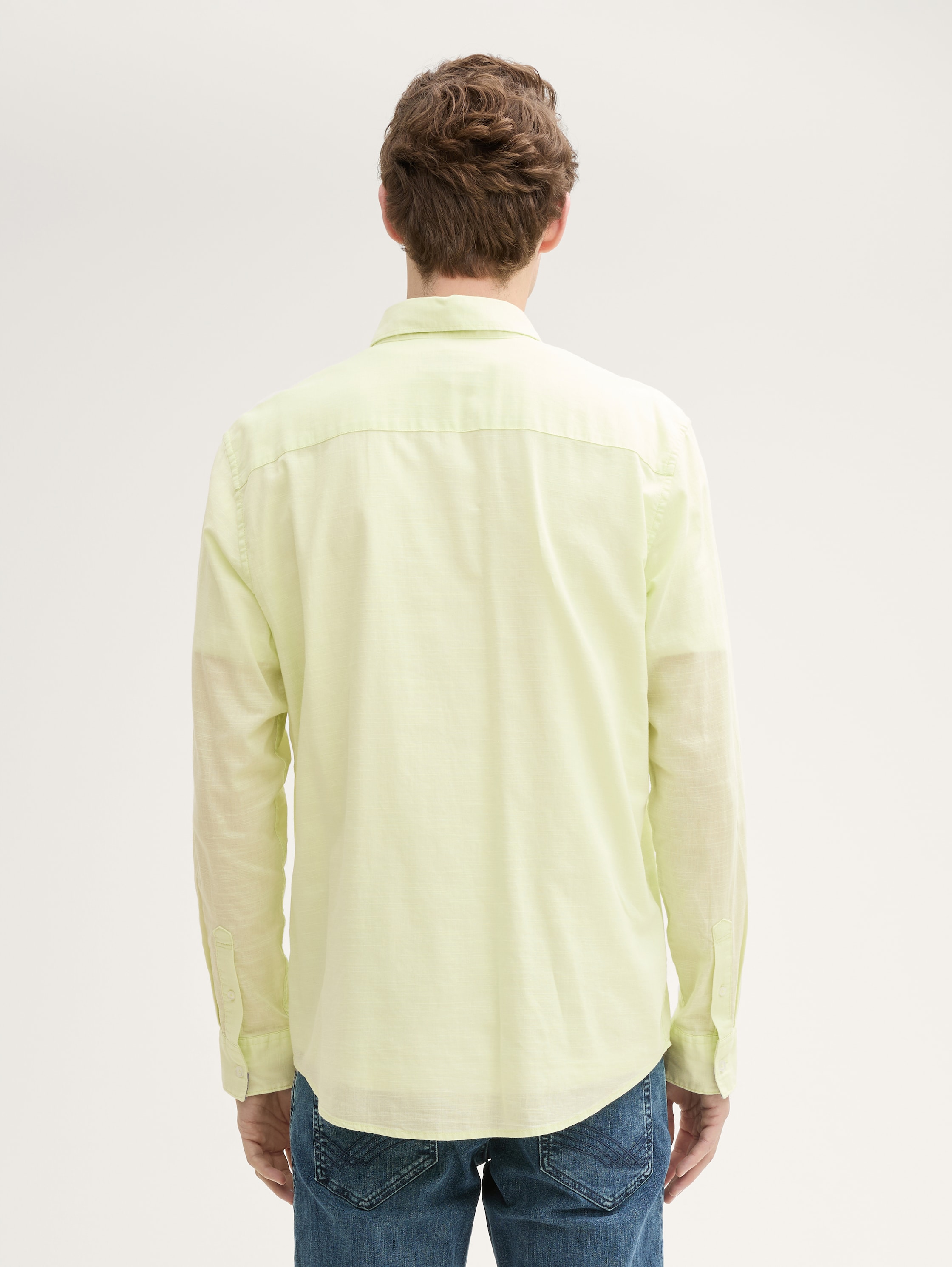 Regular Fit Hemd mit Logo-Stickerei - lime_cream_green - 