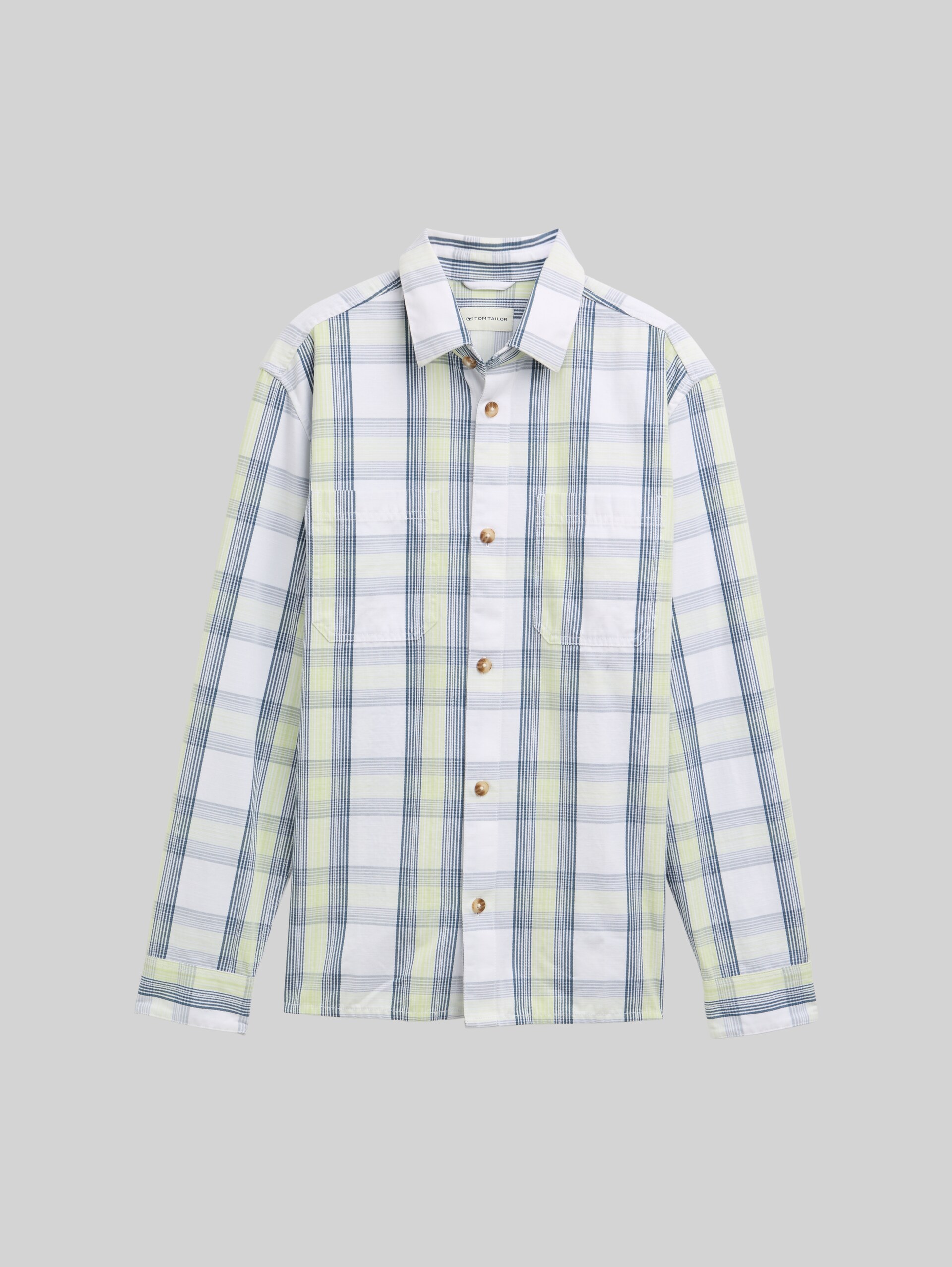 Overshirt mit Karomuster - blue lime light check - Vorder-Produkt-Ansicht