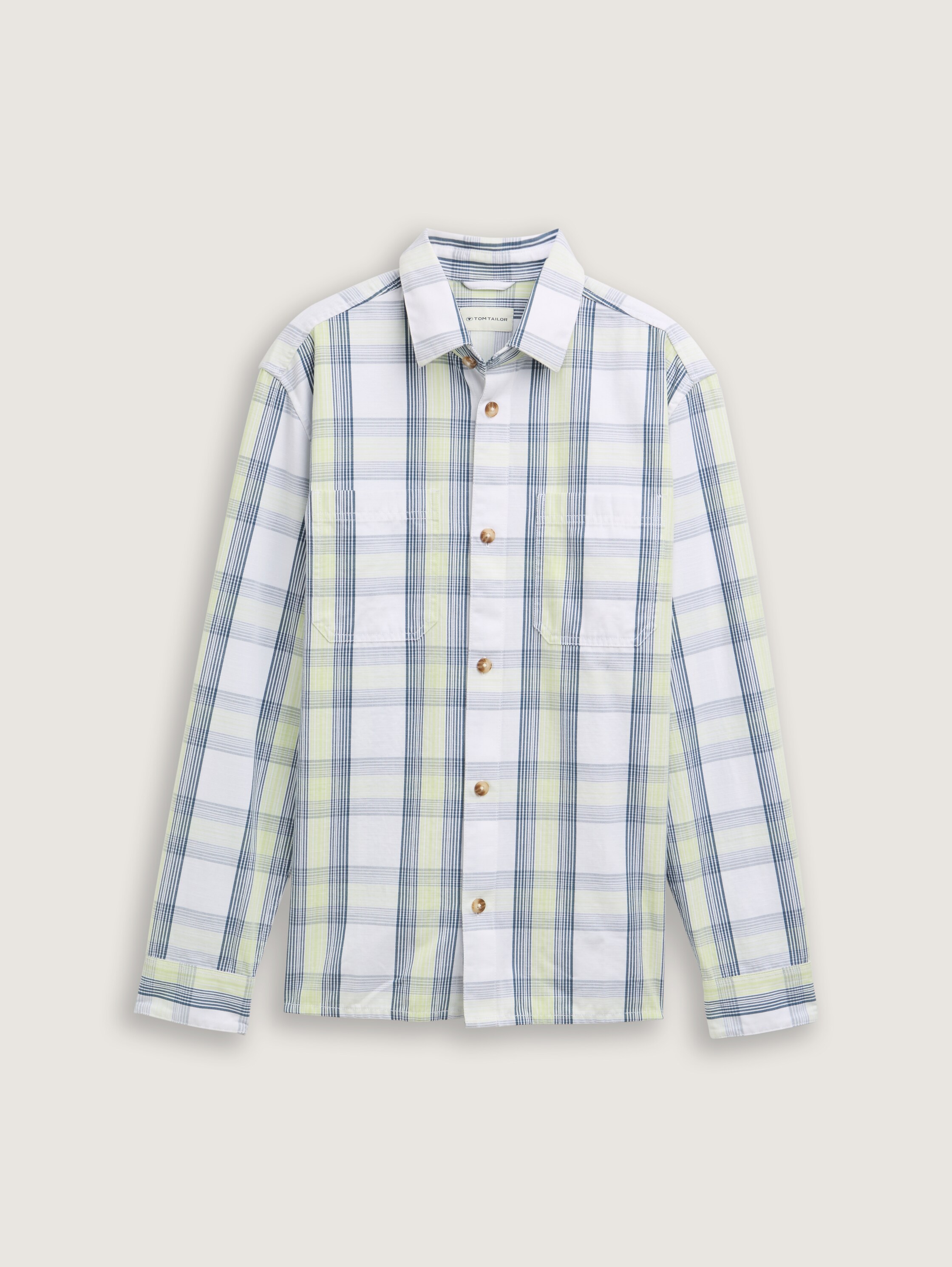 Overshirt with checked pattern - blue_lime_light_check - 