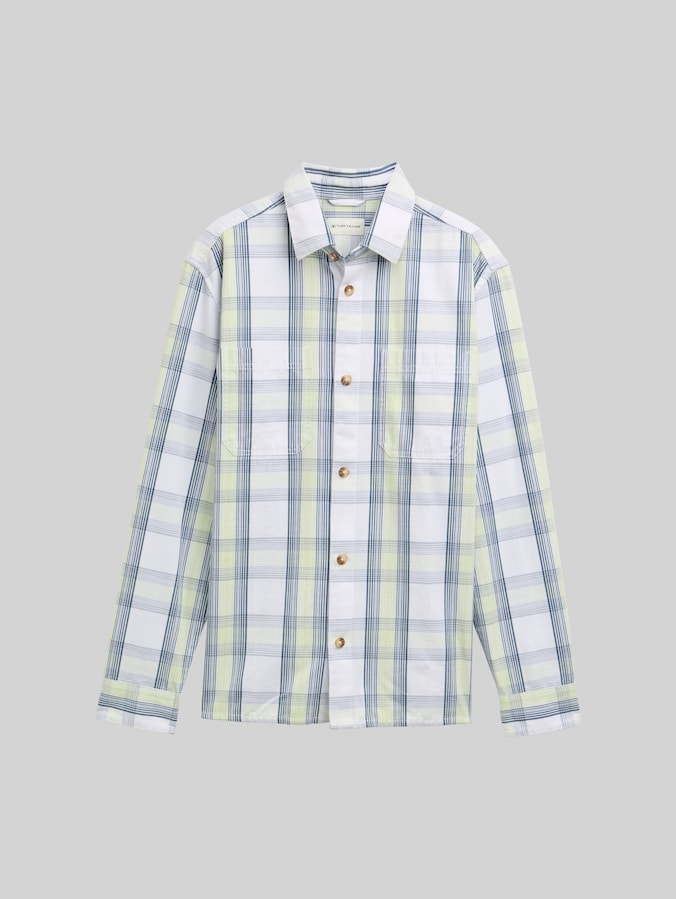 Overshirt with checked pattern by Men, blue lime light check
