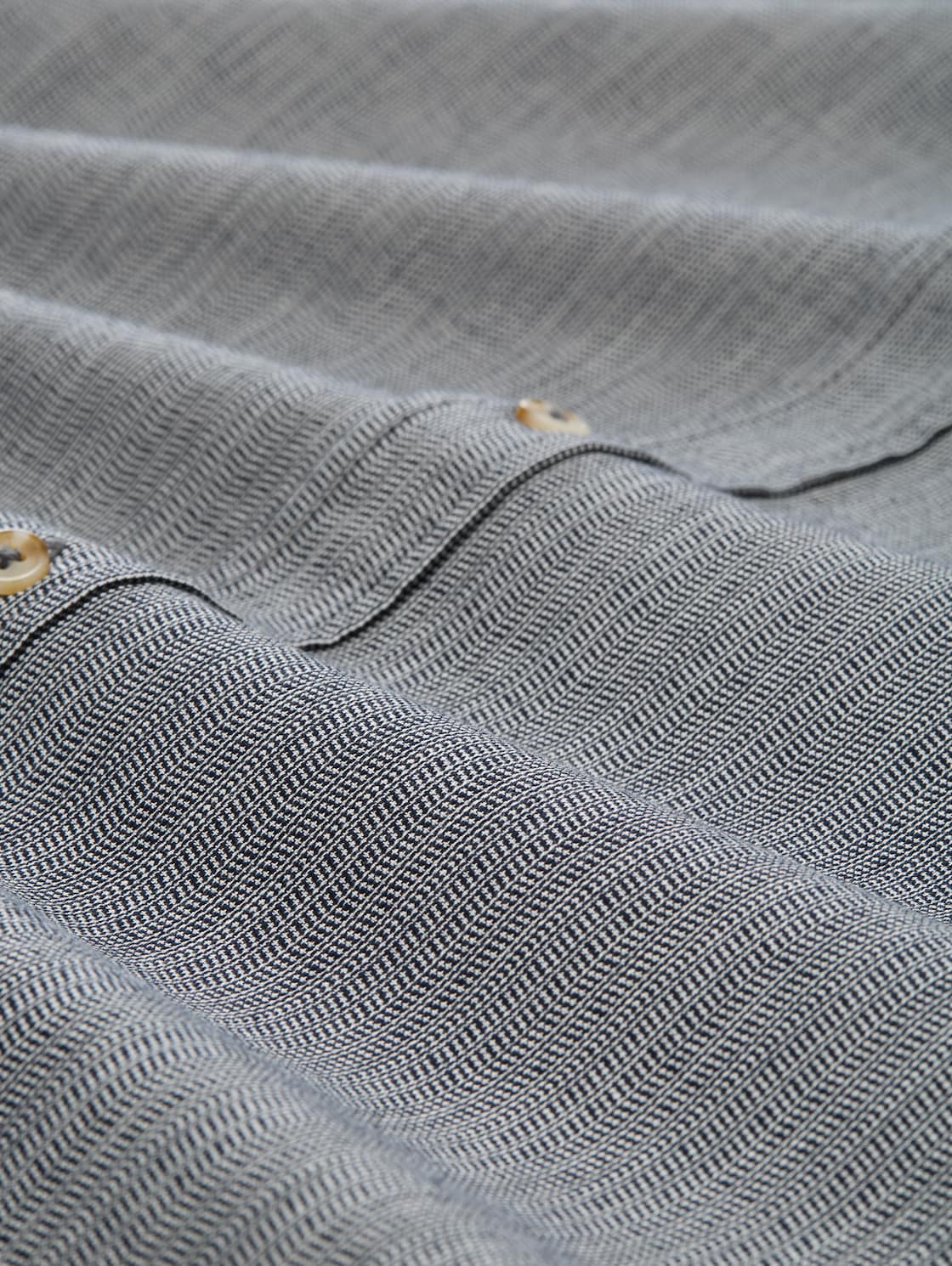 Regular Fit Hemd mit verstellbarer Ärmellänge - navy sraight structure - Material-Ansicht