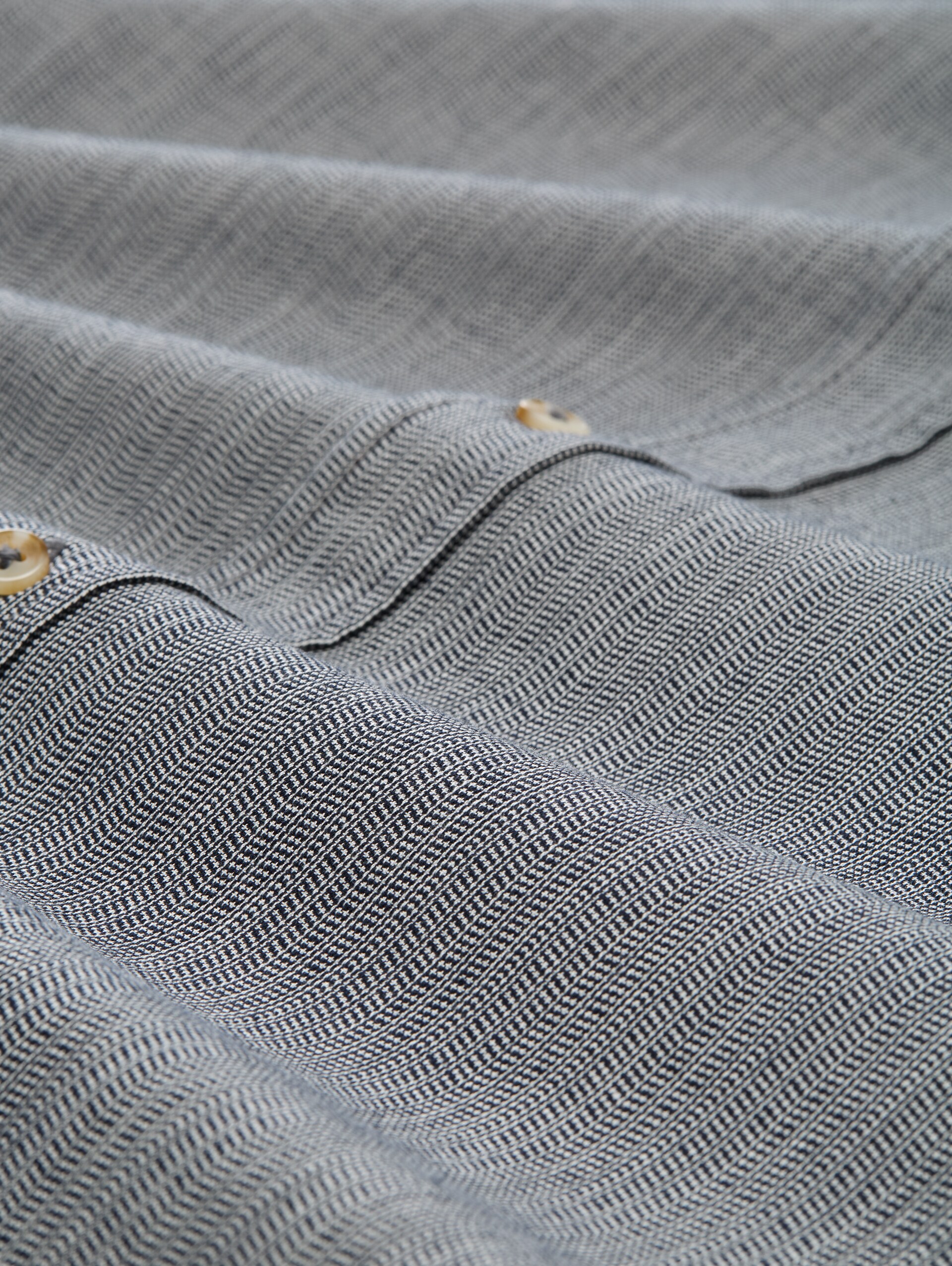 Regular Fit Hemd mit verstellbarer Ärmellänge - navy sraight structure - Material-Ansicht