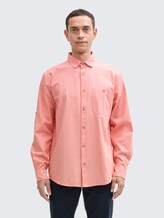 Regular Fit Hemd mit verstellbarer Ärmellänge - coral straight structure - Ausschnitt Model-Vorderansicht