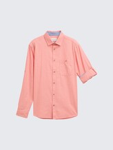 Regular Fit Hemd mit verstellbarer Ärmellänge - coral straight structure - Vorder-Produkt-Ansicht