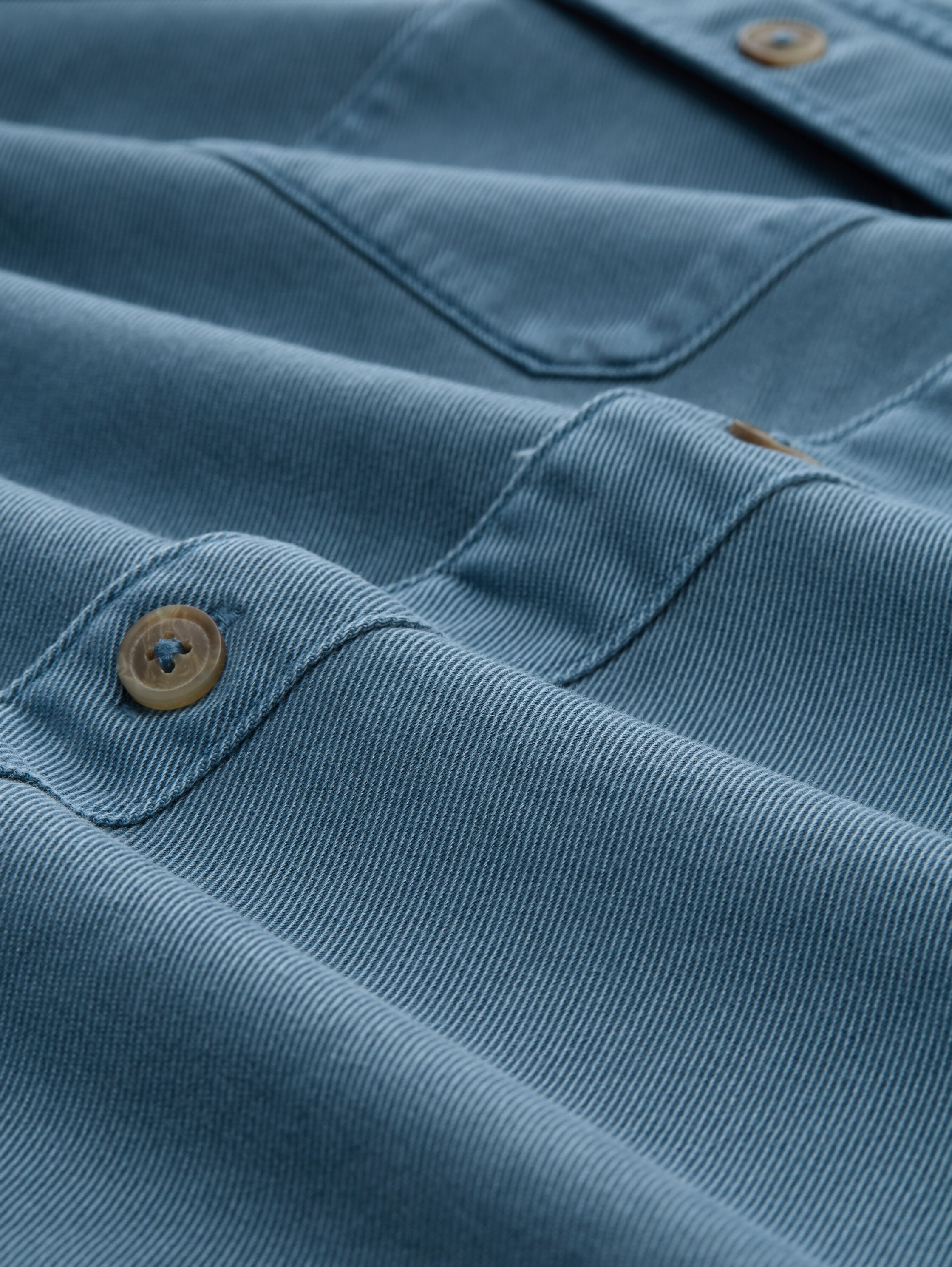 Twill Overshirt aus Baumwolle - mystical_blue - 