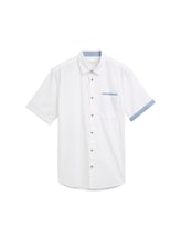 Geselecteerd, Regular fit overhemd met korte mouwen en borstzak door Tom Tailor, wit