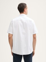 Chemise à manches courtes coupe classique avec poche poitrine - White - Découpe Vue arrière du modèle