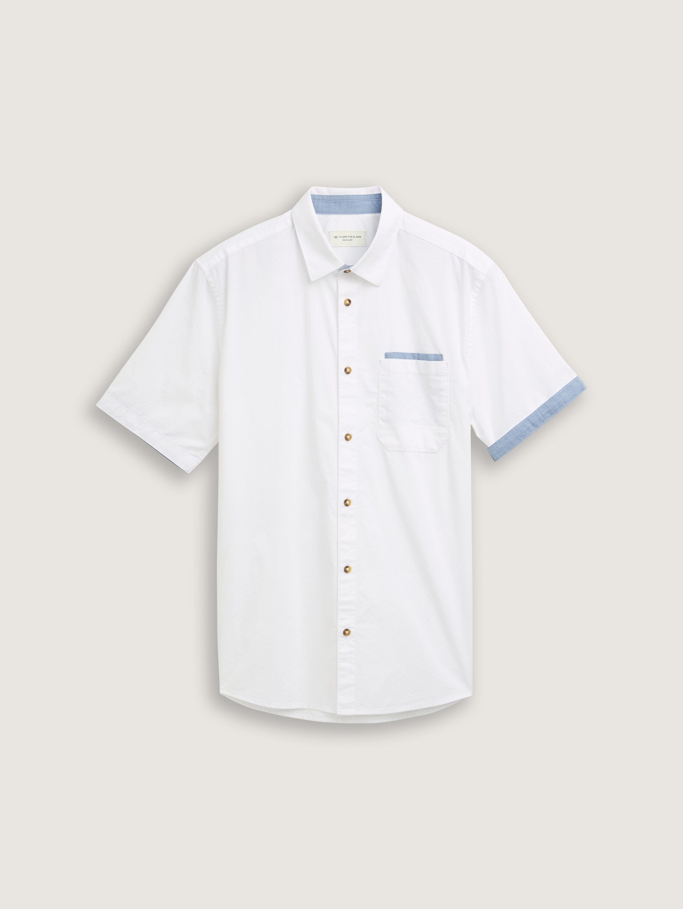 Regular Fit Kurzarmhemd mit Brusttasche - white - 