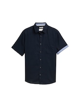 Sélectionné, Chemise Regular Fit à manches courtes en lin par Tom Tailor, bleu