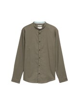 Ausgewählt, Regular Fit Hemd mit Leinenanteil von Tom Tailor, grün