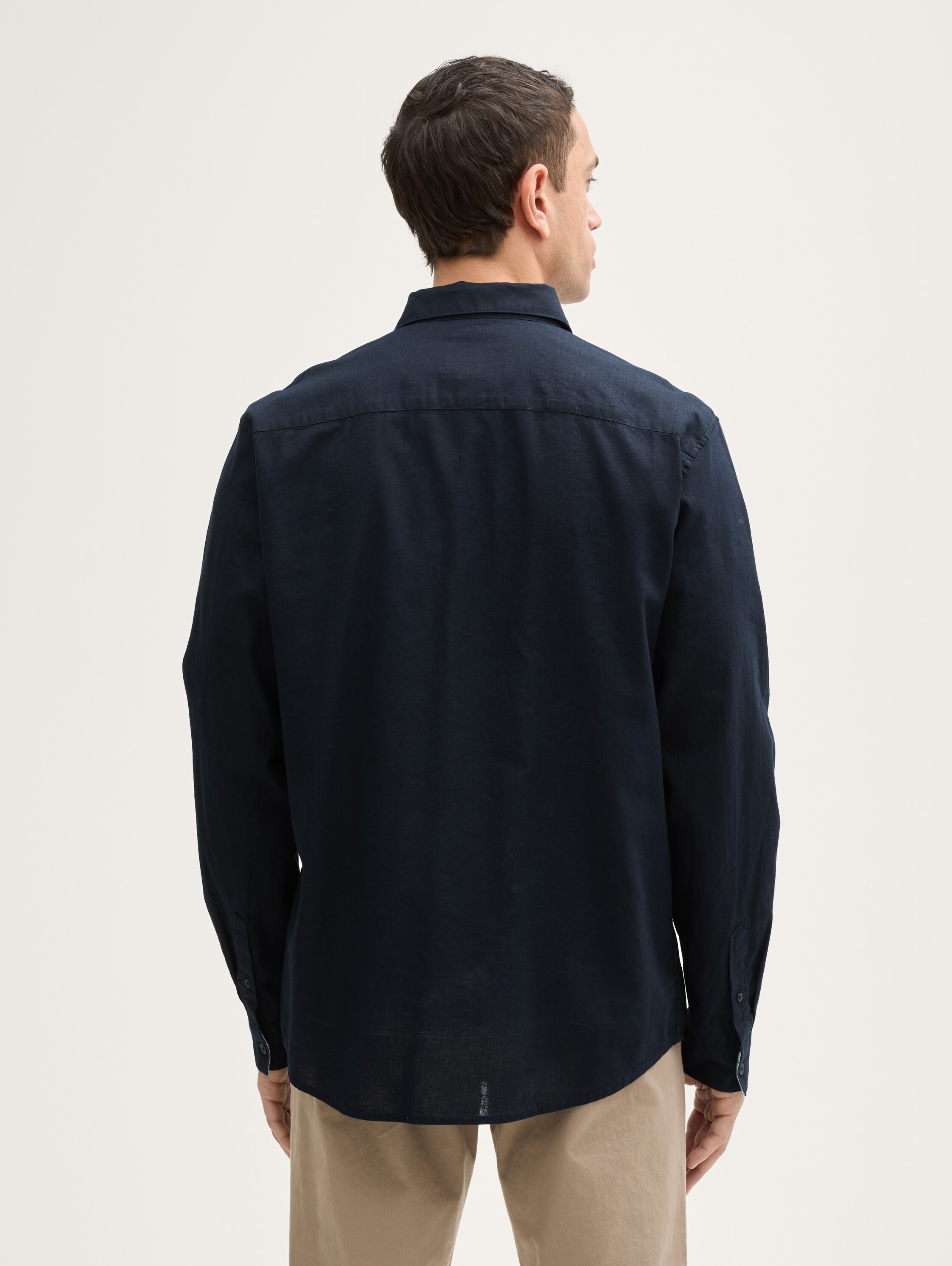 Regular Fit Hemd mit Leinenanteil - sky_captain_blue_1 - 