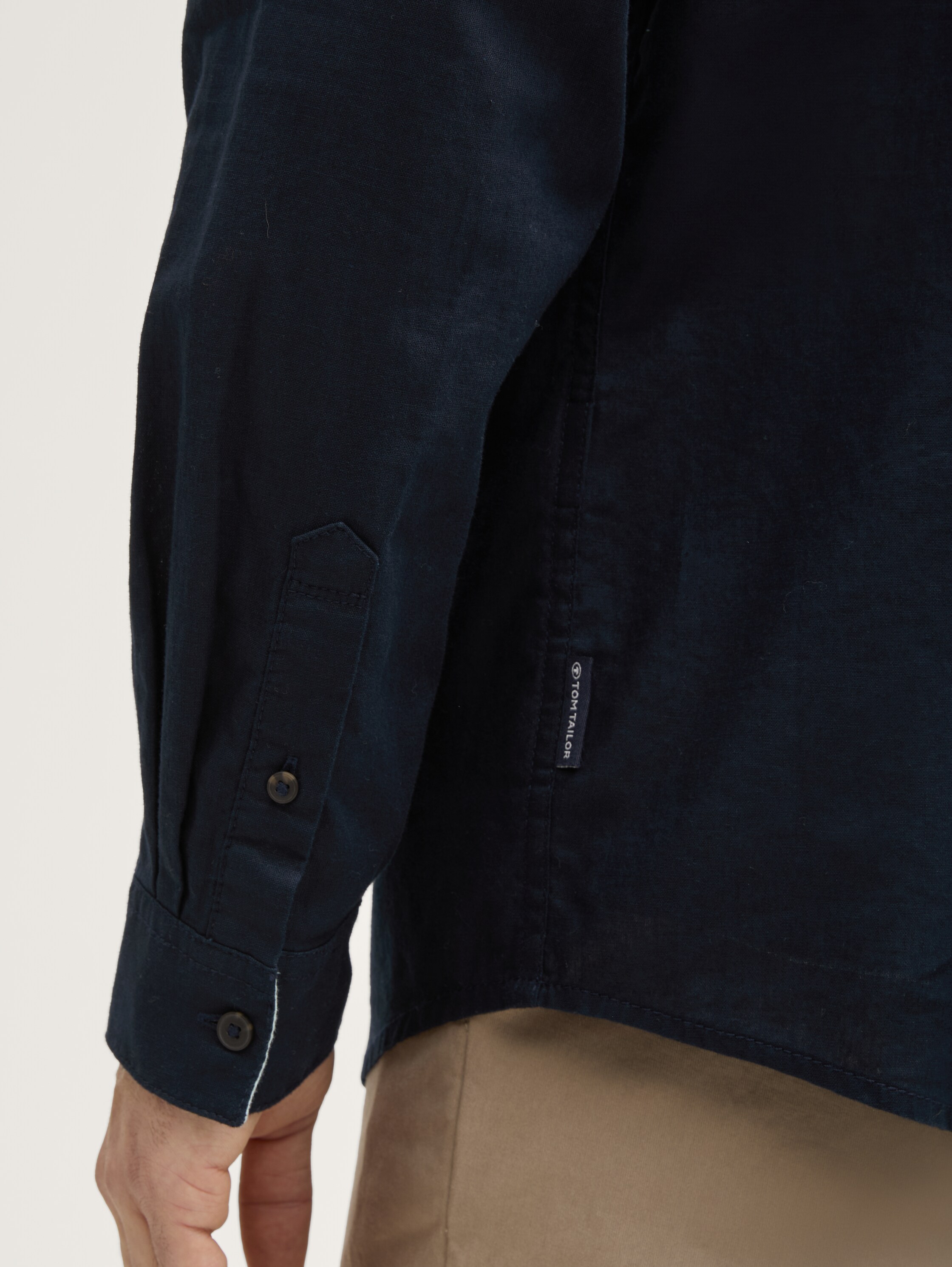 Regular Fit Hemd mit Leinenanteil - sky_captain_blue_1 - 