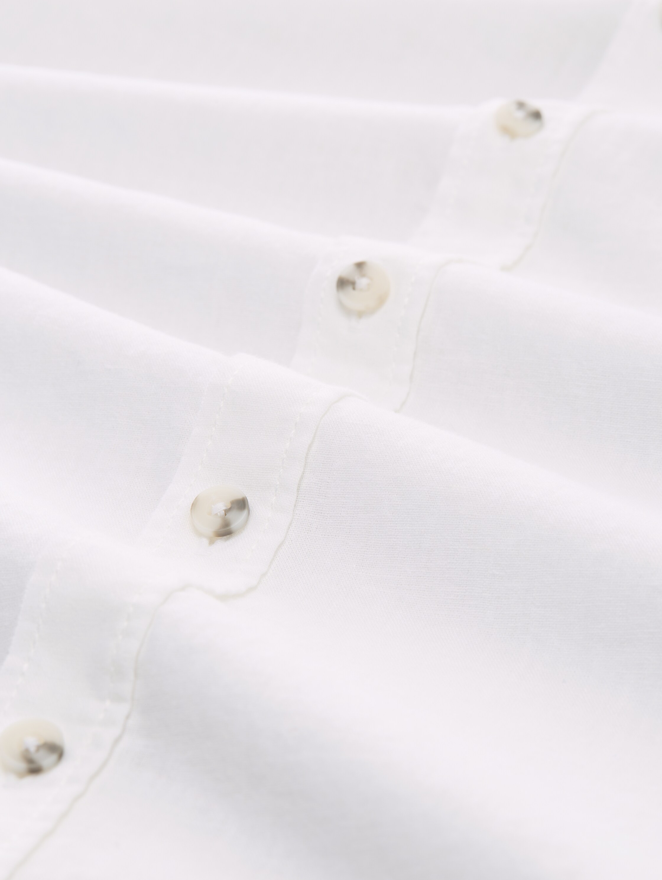 Regular Fit Hemd mit Leinenanteil - white - 