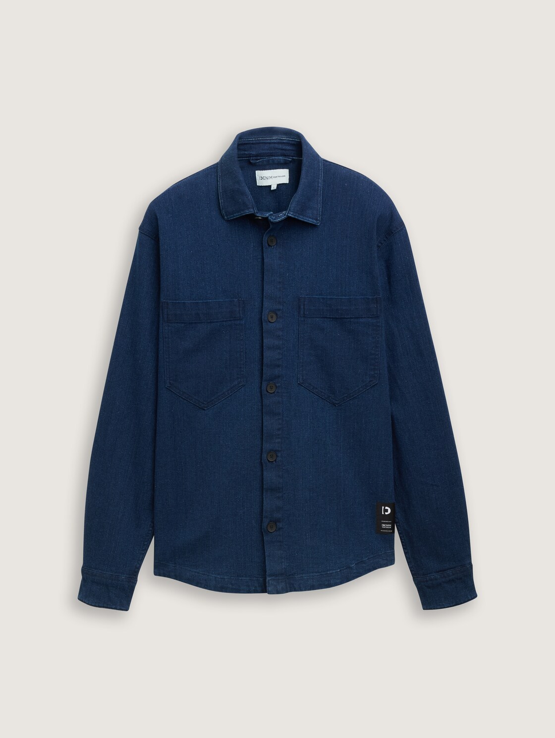 Overshirt aus Jeans-Stoff - raw bright blue denim - Vorder-Produkt-Ansicht