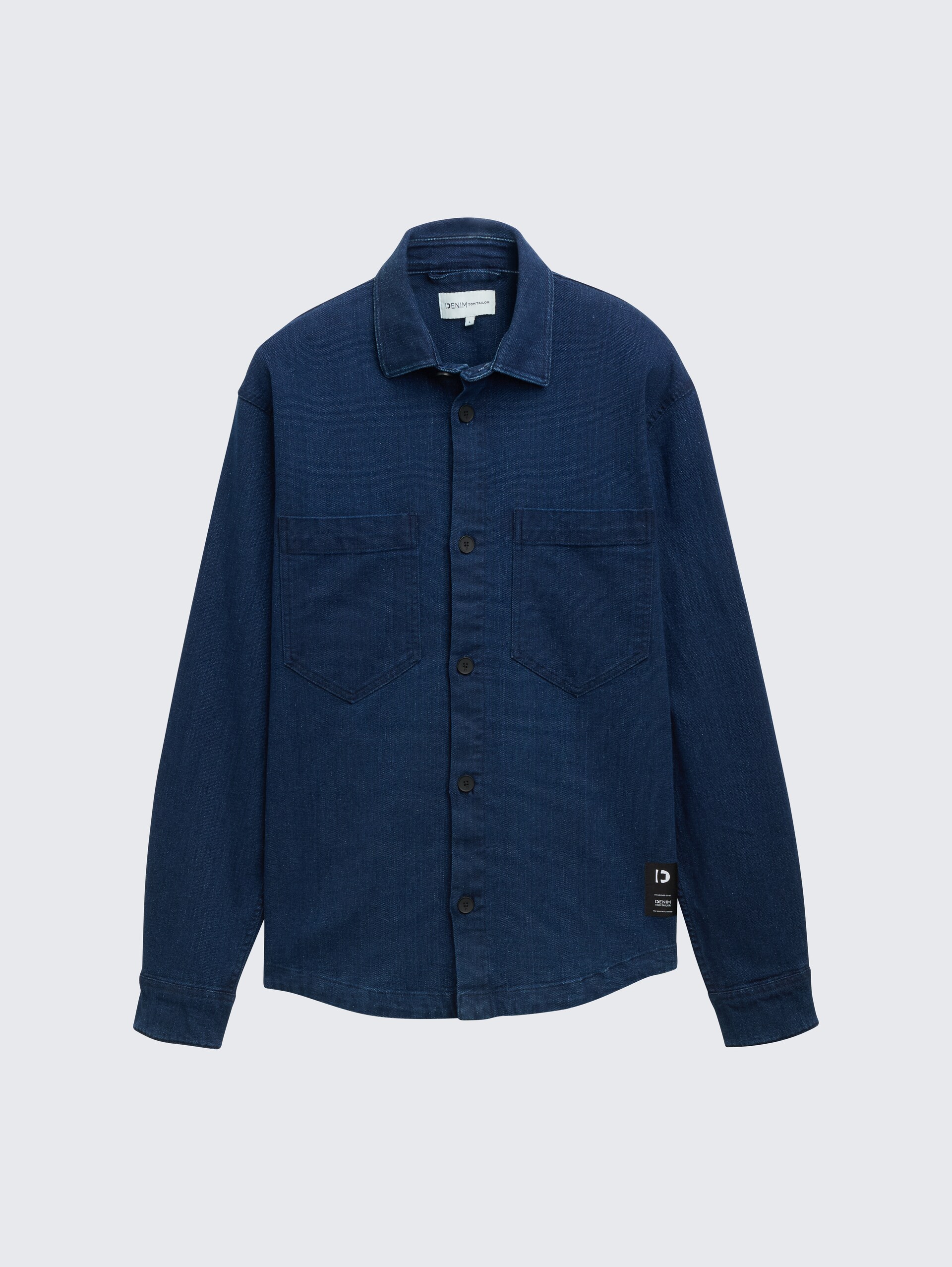 Overshirt aus Jeans-Stoff - raw bright blue denim - Vorder-Produkt-Ansicht