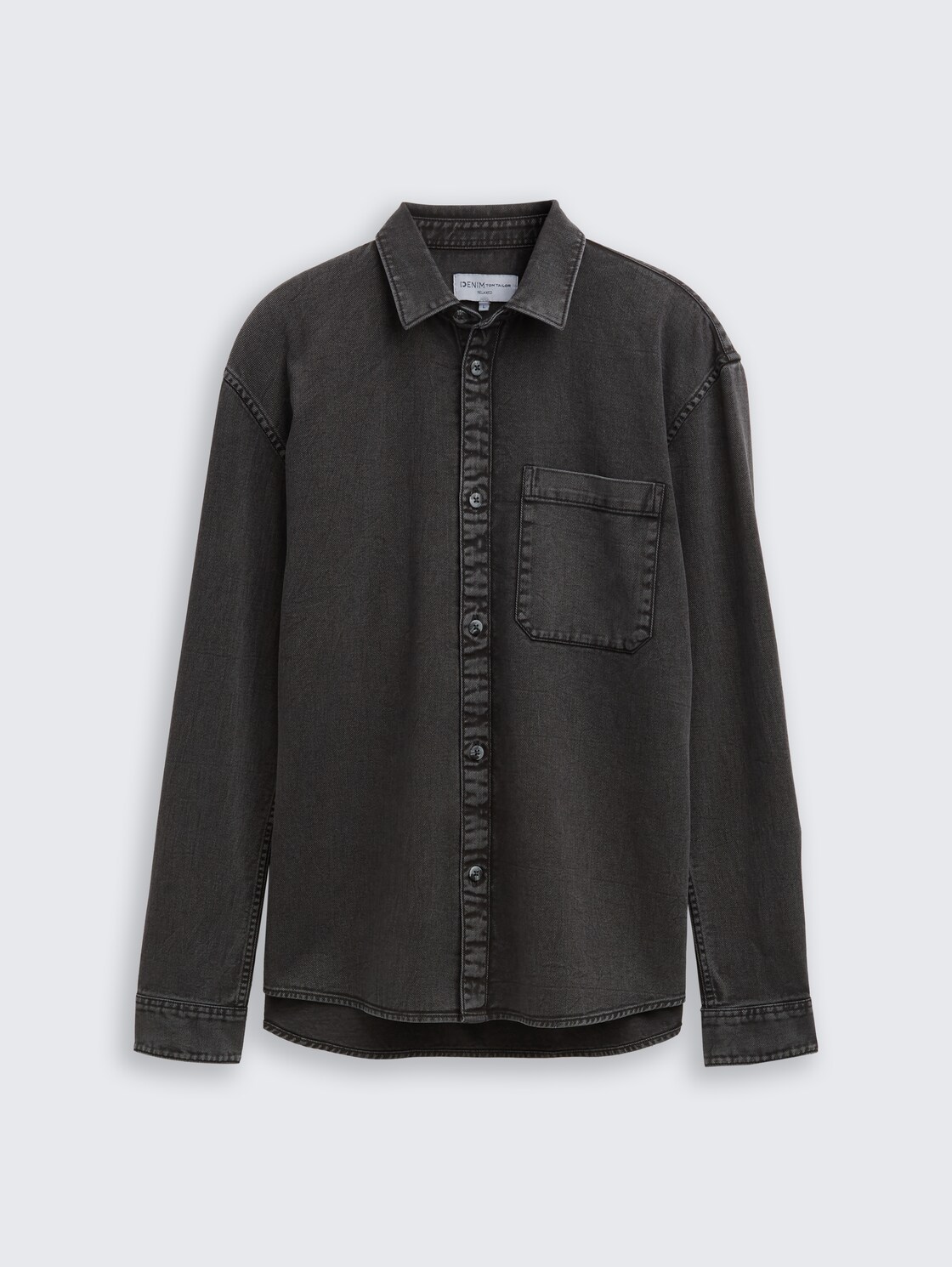 Relaxed Fit Hemd mit Brusttasche - Black - Vorder-Produkt-Ansicht