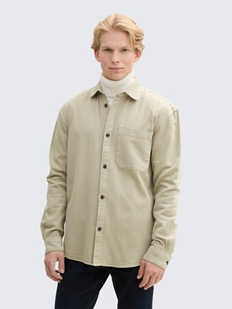 Relaxed Fit Hemd mit Brusttasche von Denim Male, beige abbey stone