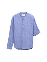 Sélectionné, Chemise tunique Relaxed Fit avec du lin par Tom Tailor, bleu
