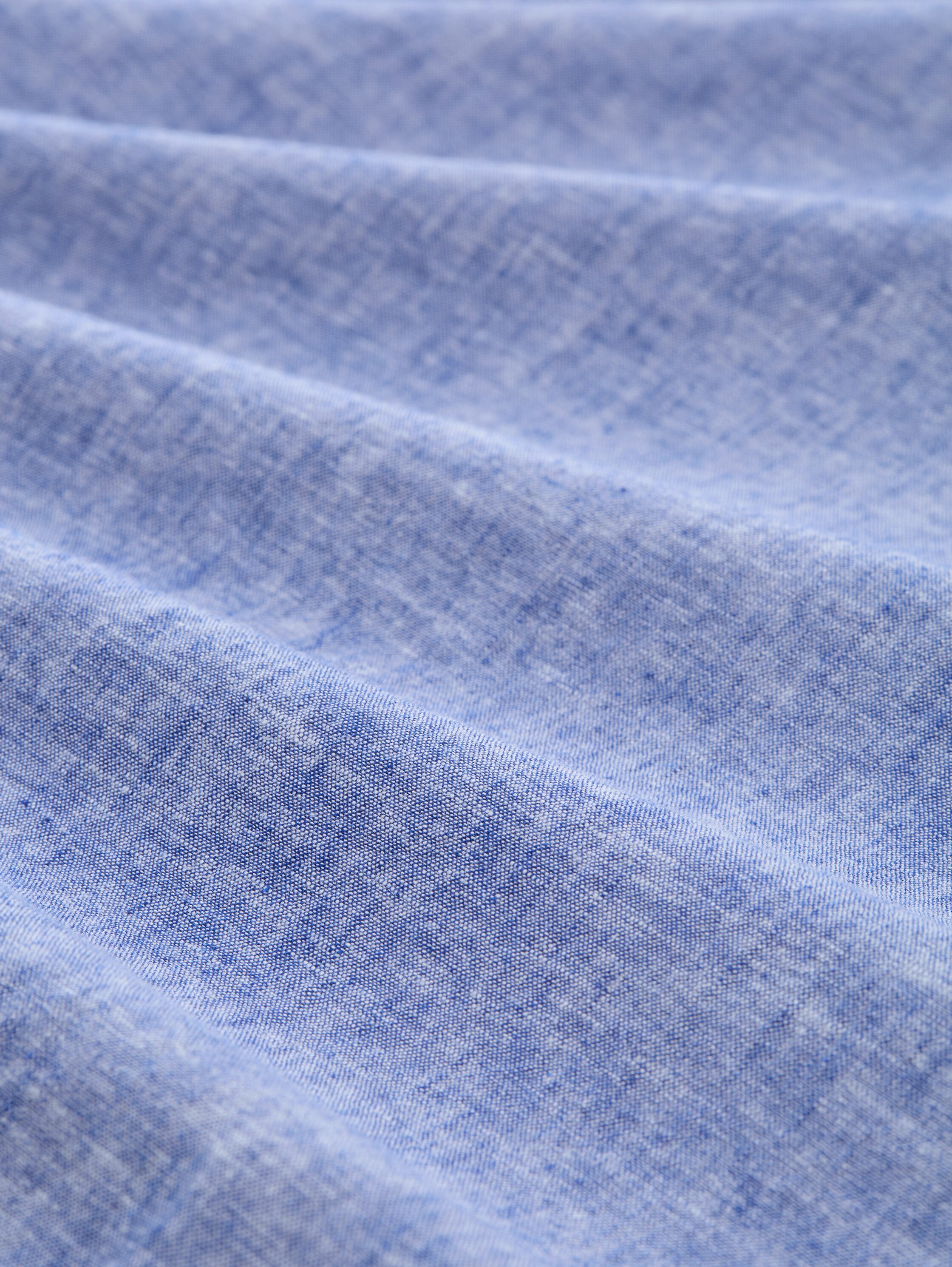 Relaxed Fit Tunika Hemd mit Leinenanteil - royal_blue_chambray - 