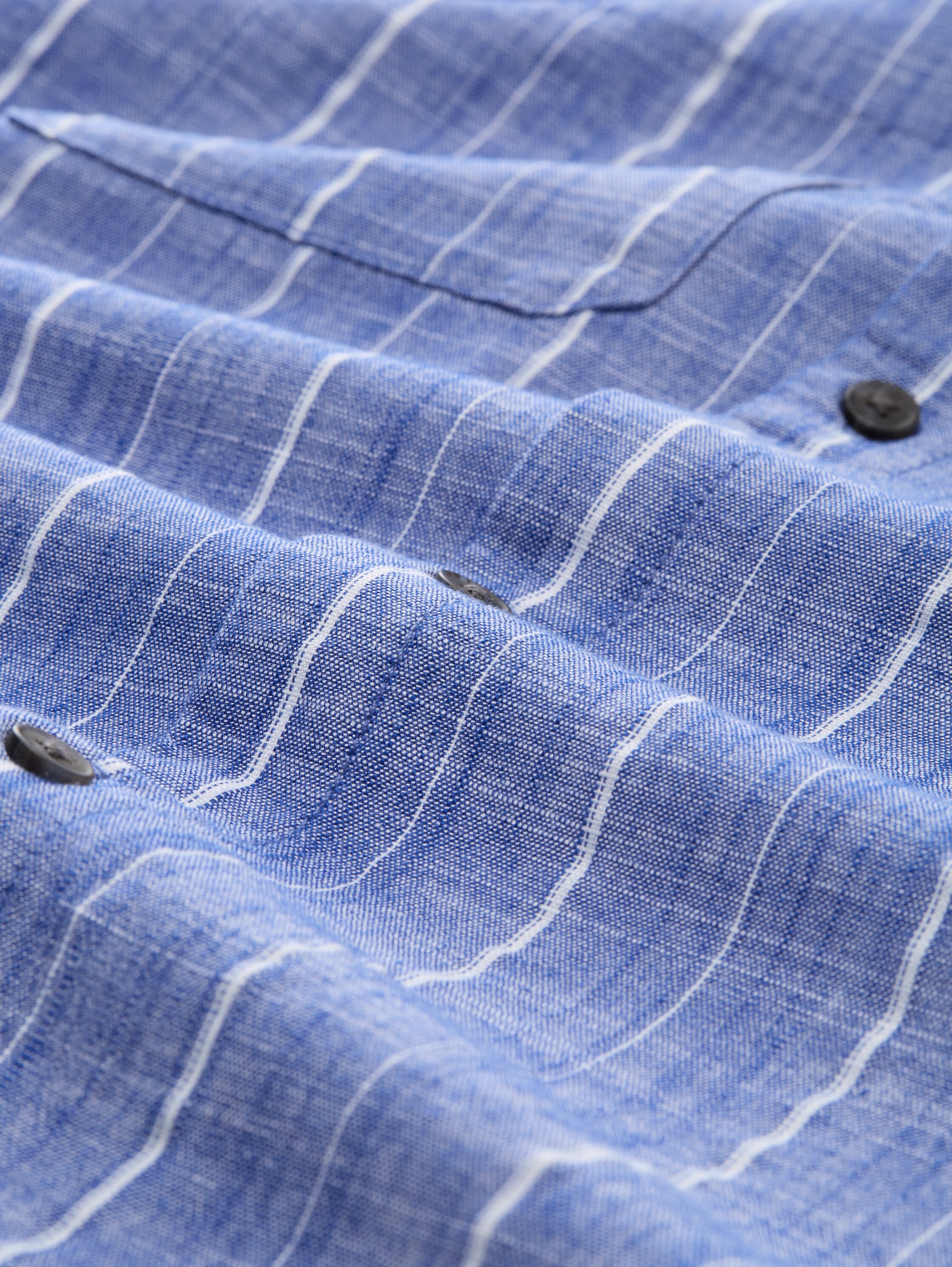 Relaxed Fit Hemd mit Leinenanteil - royale_blue_stripe - 