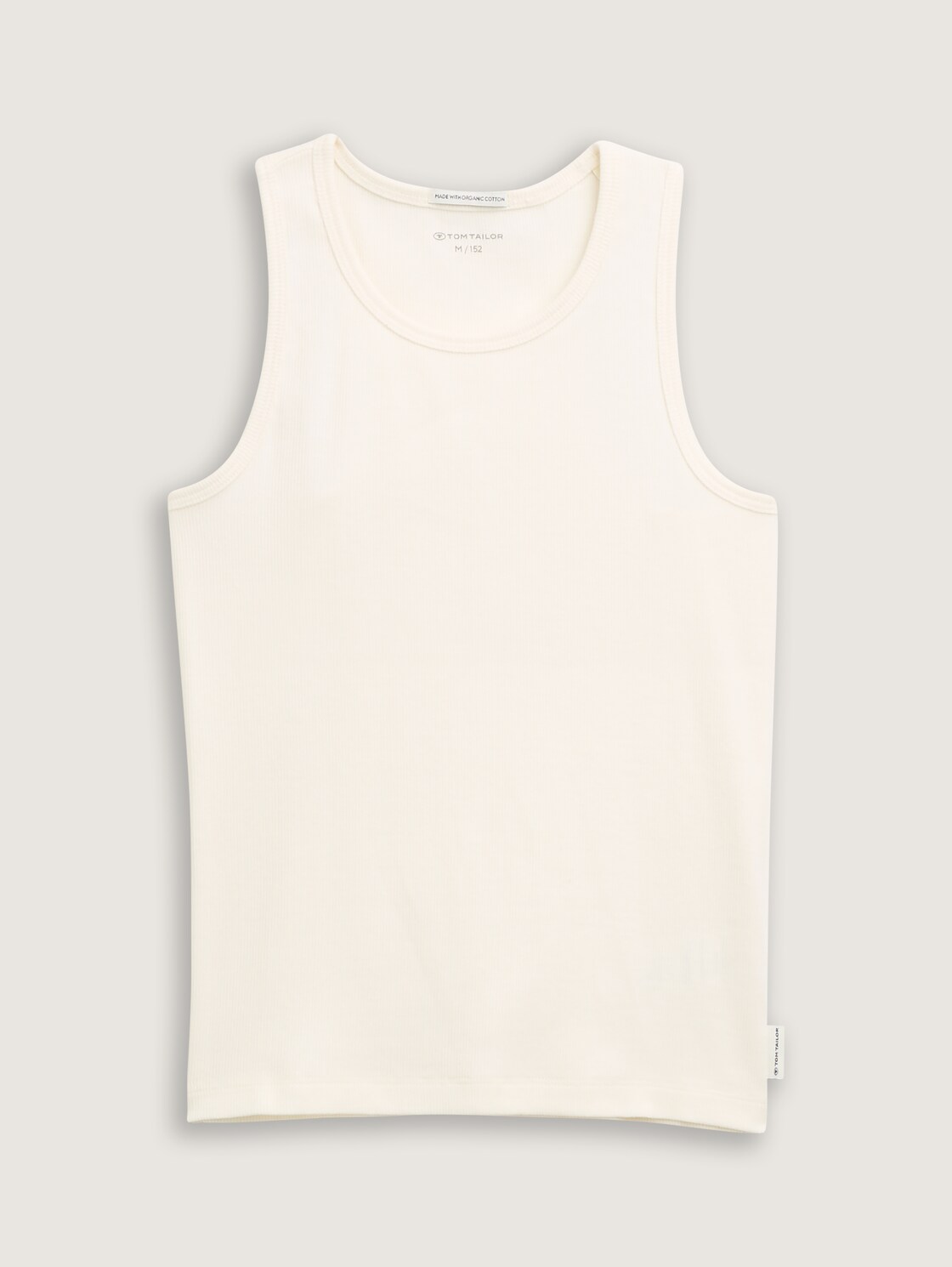 Basic Ripp Top - Wool White - Vorder-Produkt-Ansicht