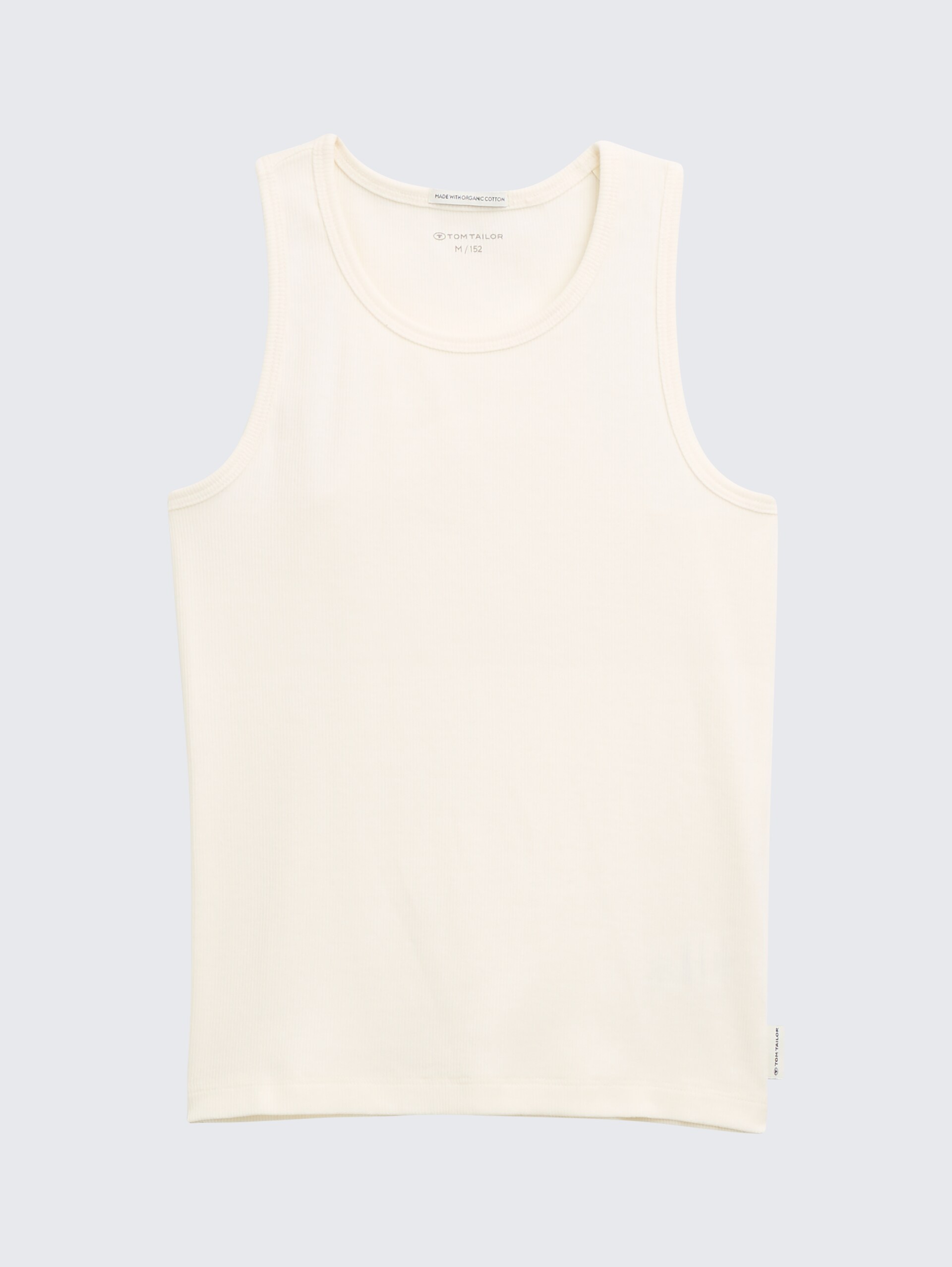 Basic Ripp Top - Wool White - Vorder-Produkt-Ansicht