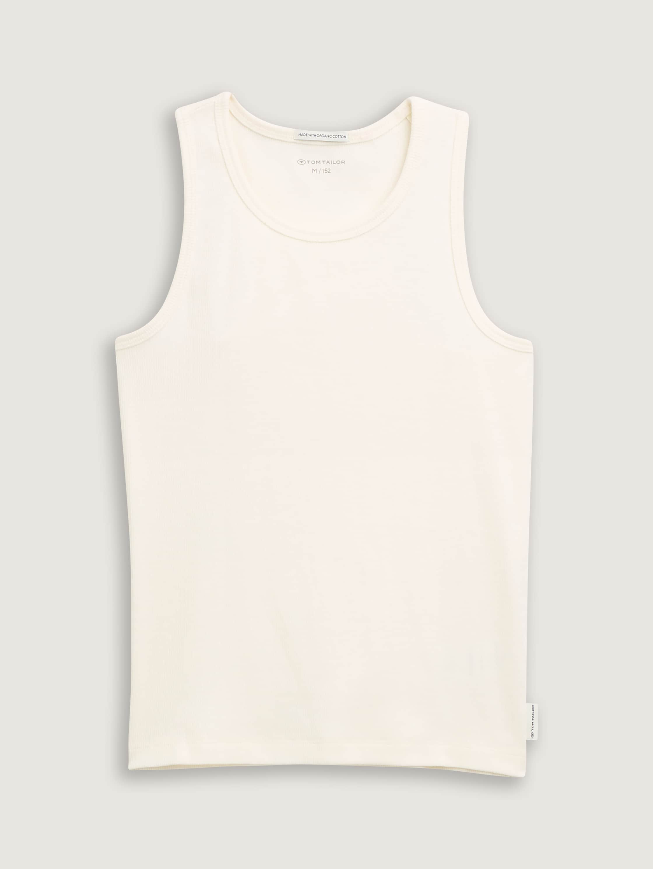 Basic Ripp Top - weiß - Vorder-Produkt-Ansicht