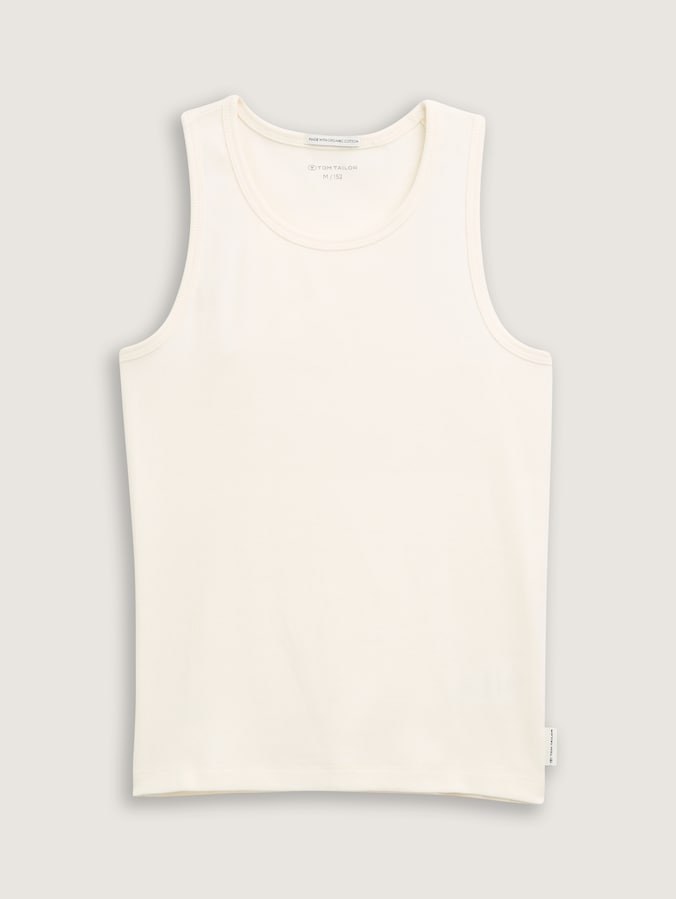 Basic geribde top door Teen Girls, Wool White