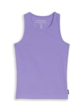 Sélectionné, Top basique côtelé en coton biologique par Tom Tailor, violet