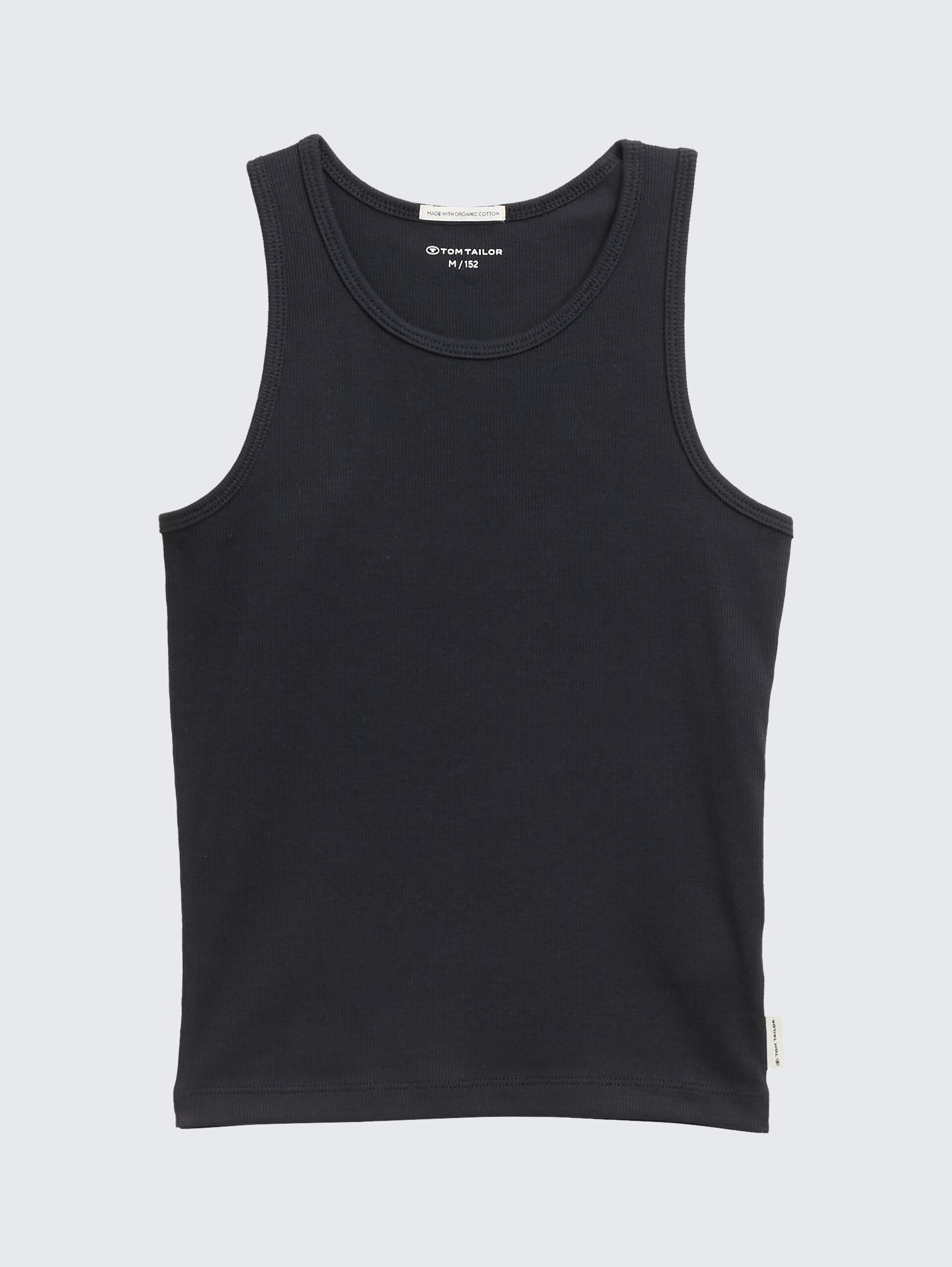 Basic Ripp Top - heavy black - Vorder-Produkt-Ansicht