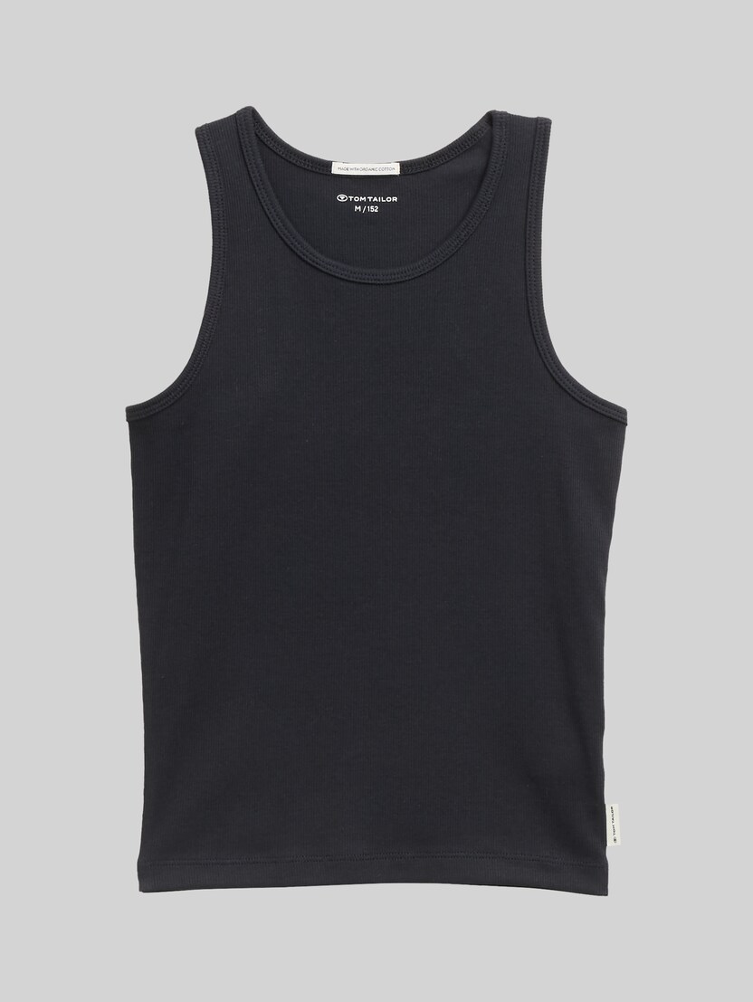 Basic Ripp Top von Teen Girls, heavy black