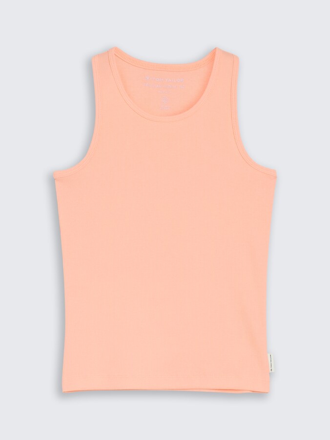 Basic ribbed top by Teen Girls, peach bloom