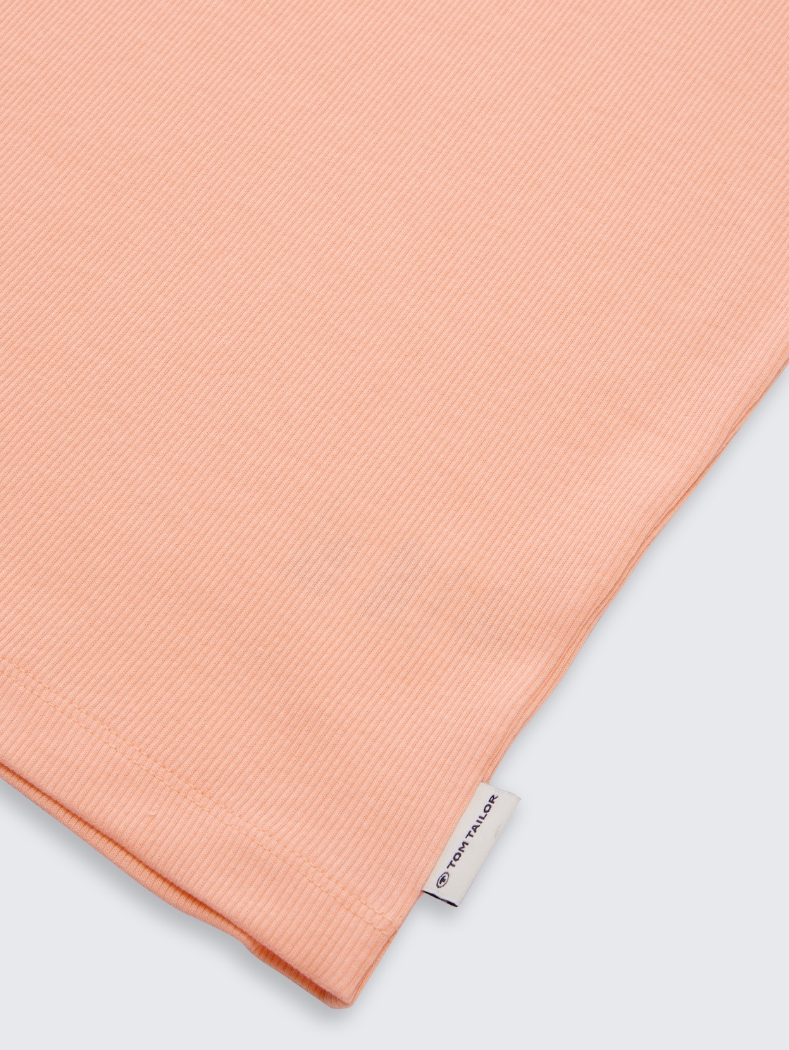 Basic Ripp Top - peach bloom - Detail-Model-Ansicht